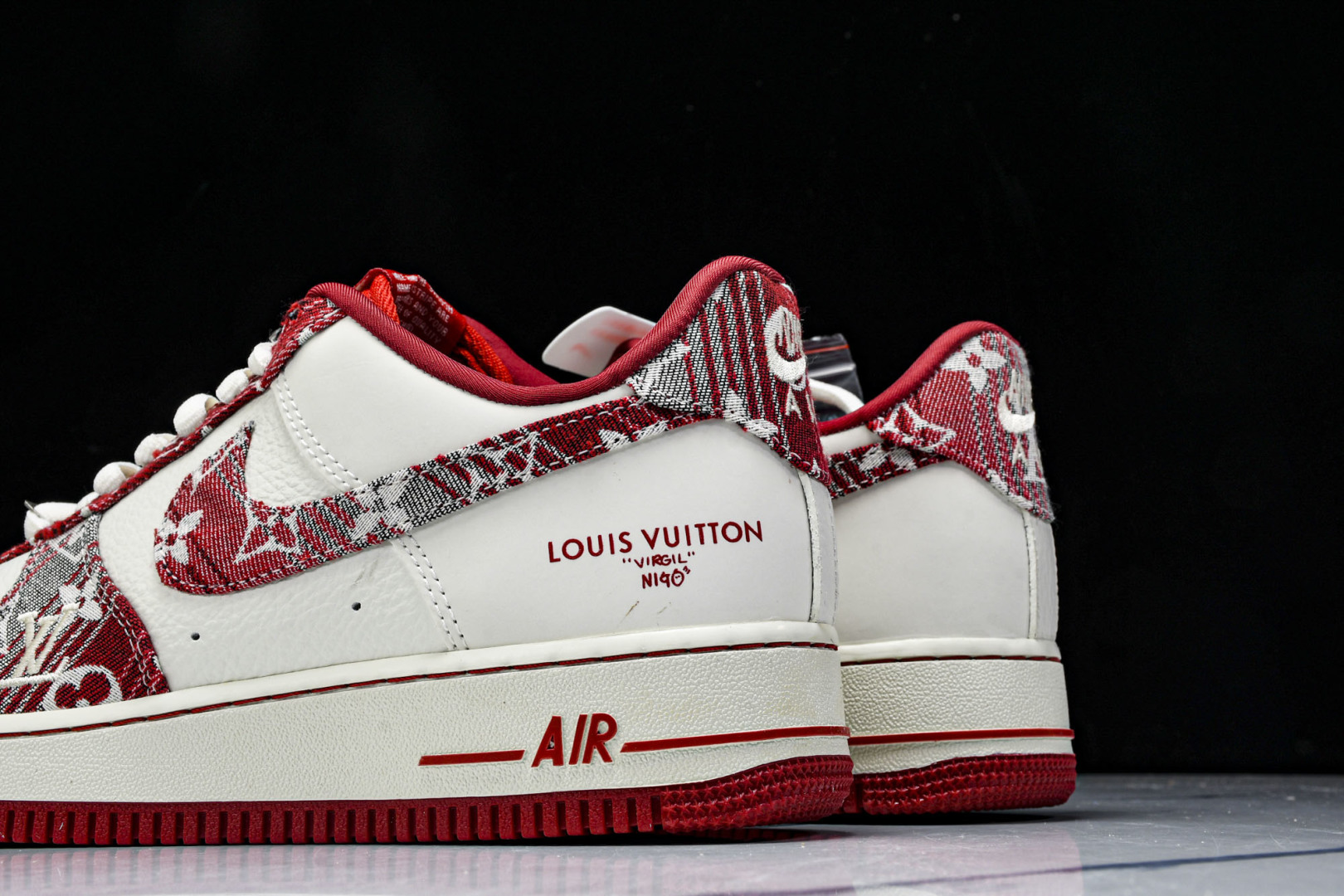  NK Air Force 1'07 Low LV联名 灰红牛仔 空军一号低帮休闲板鞋 SC9207-5
