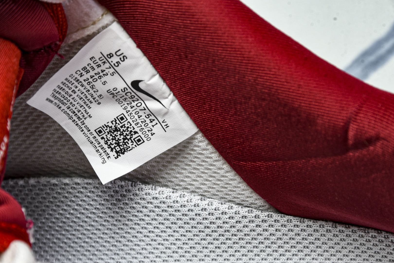  NK Air Force 1'07 Low LV联名 灰红牛仔 空军一号低帮休闲板鞋 SC9207-5
