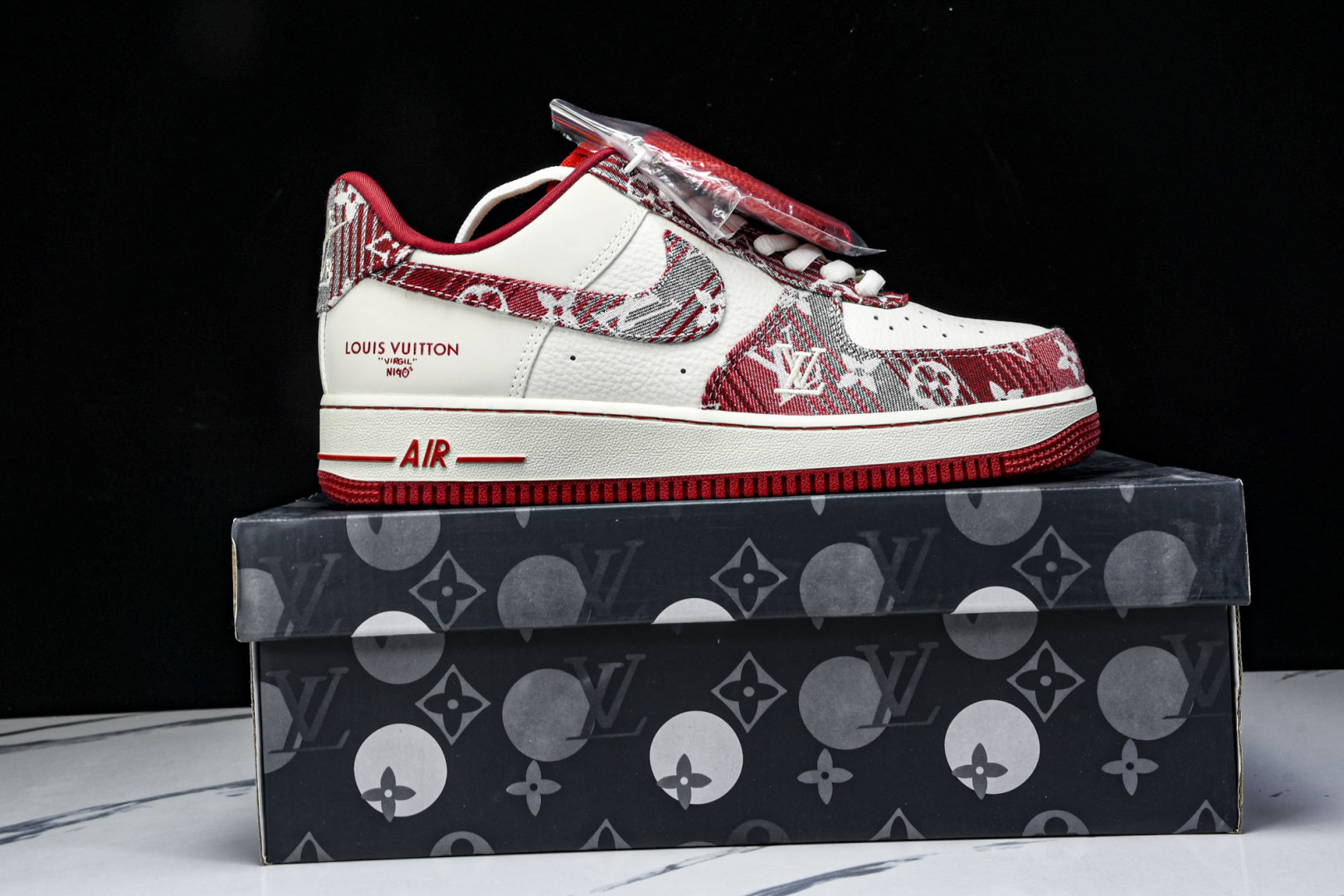  NK Air Force 1'07 Low LV联名 灰红牛仔 空军一号低帮休闲板鞋 SC9207-5