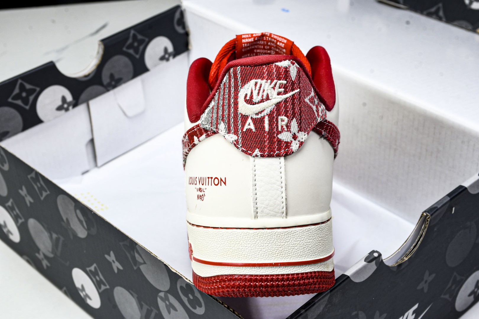  NK Air Force 1'07 Low LV联名 灰红牛仔 空军一号低帮休闲板鞋 SC9207-5