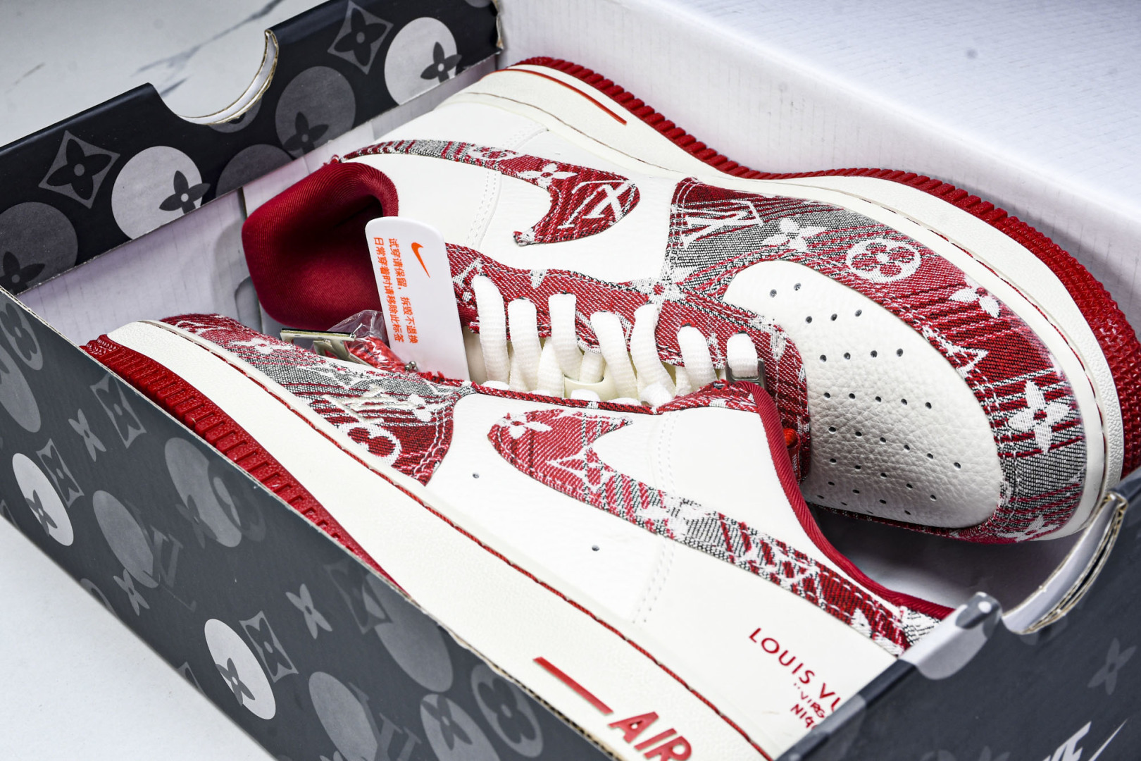  NK Air Force 1'07 Low LV联名 灰红牛仔 空军一号低帮休闲板鞋 SC9207-5