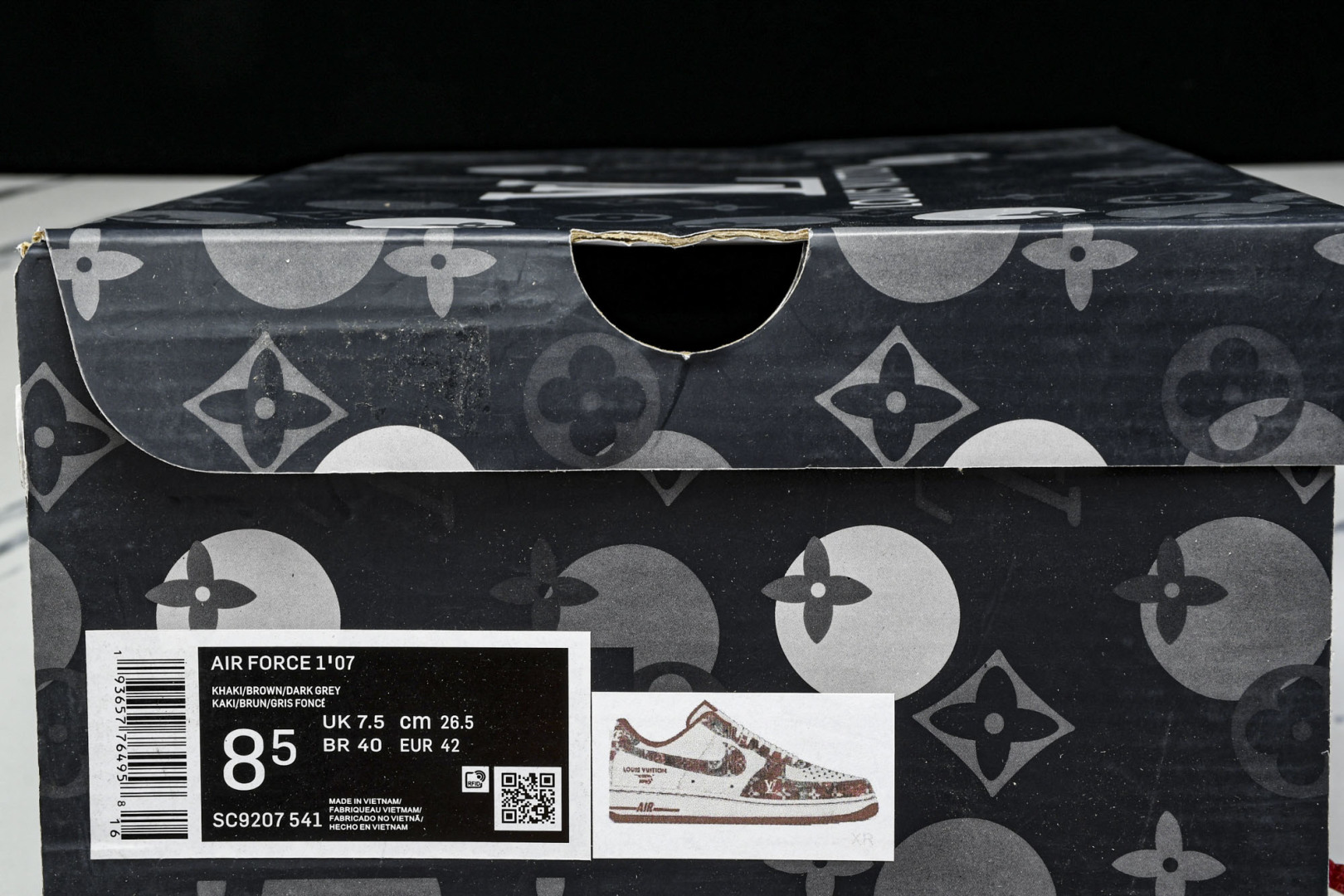  NK Air Force 1'07 Low LV联名 灰红牛仔 空军一号低帮休闲板鞋 SC9207-5