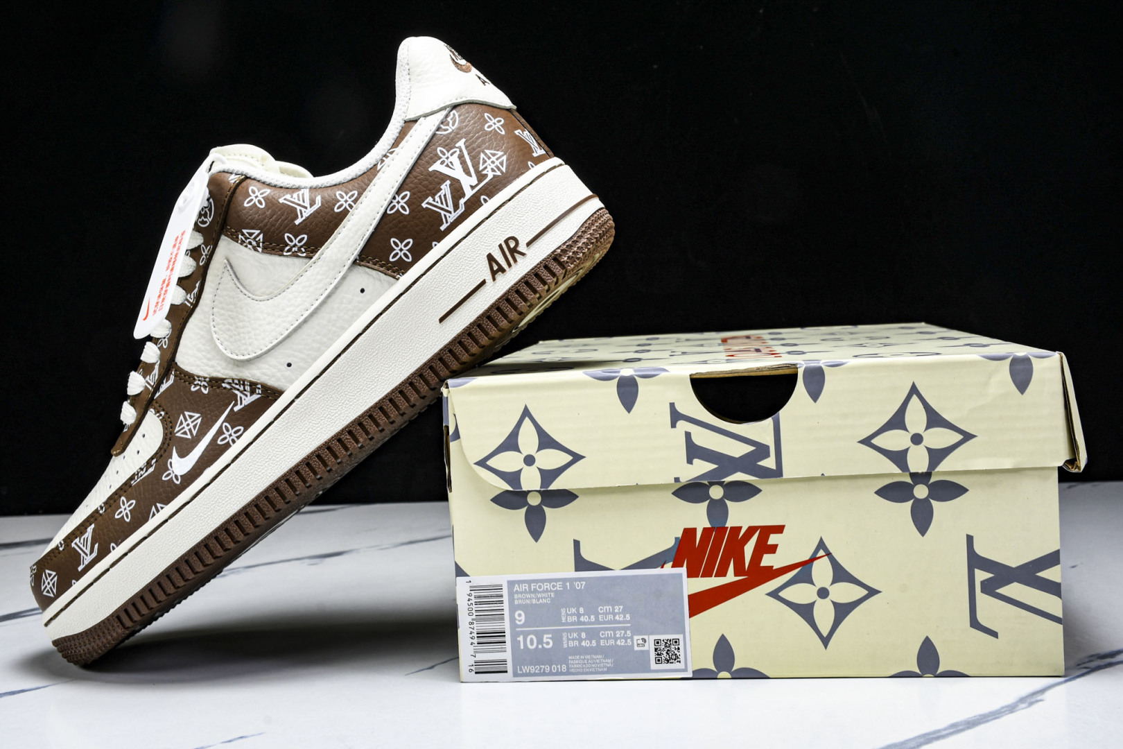  NK Air Force 1'07 Low LV联名 奶白棕 空军一号低帮休闲板鞋 LW9279-01