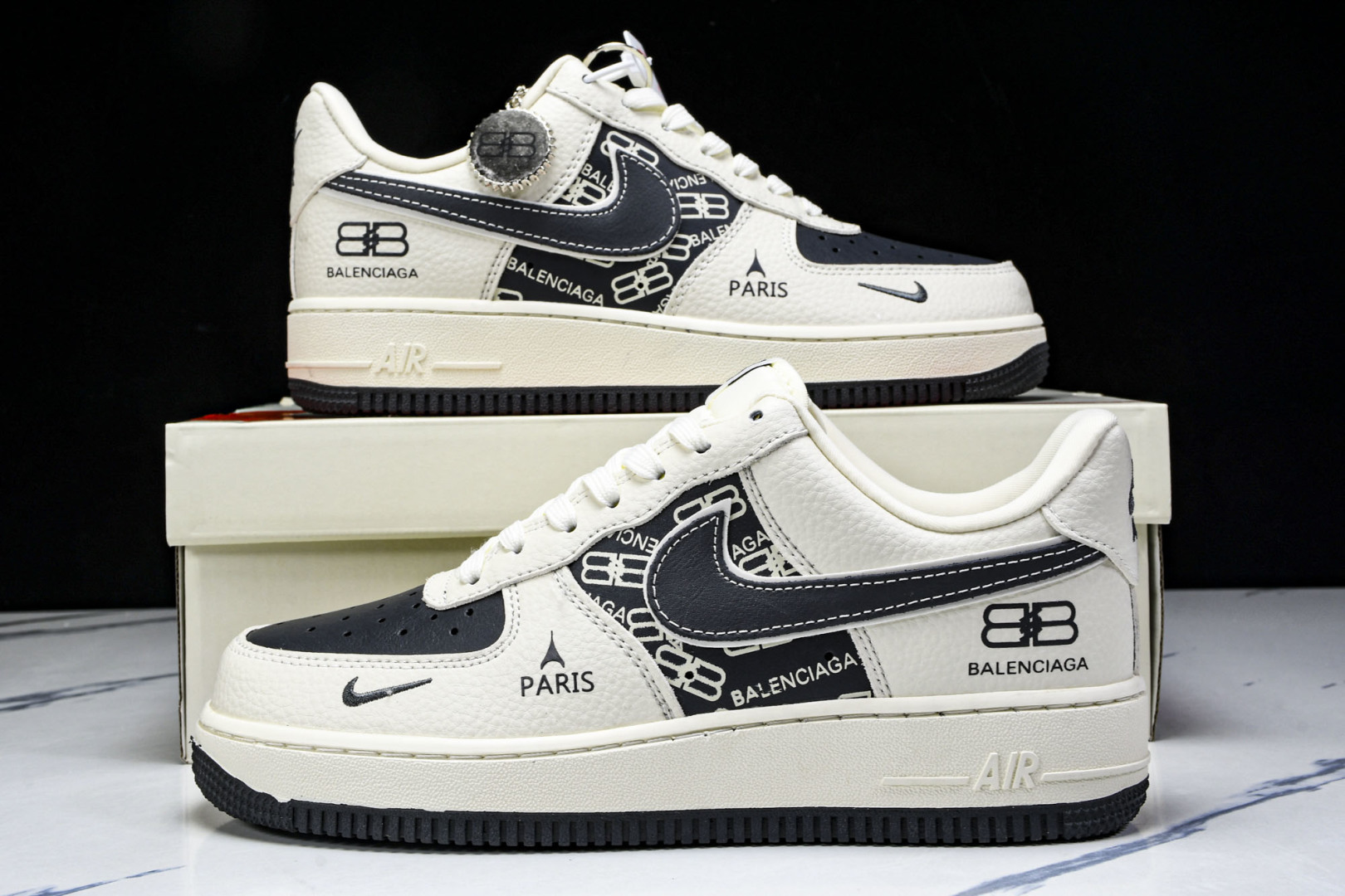  NK Air Force 1'07 Low 巴黎世家联名 米黑涂鸦 空军一号低帮休闲板鞋 XL1978