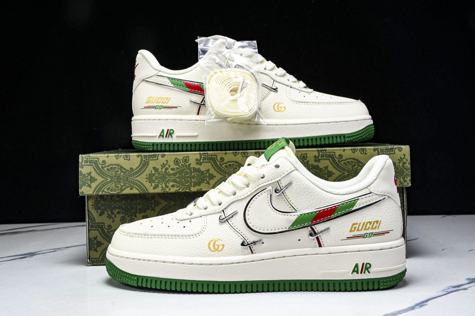  NK Air Force 1'07 Low 古驰联名 彩绿四勾 空军一号低帮休闲板鞋 XS2869-0
