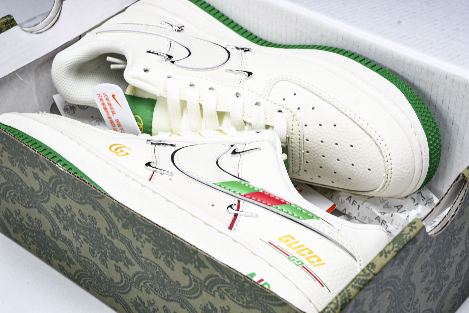  NK Air Force 1'07 Low 古驰联名 彩绿四勾 空军一号低帮休闲板鞋 XS2869-0