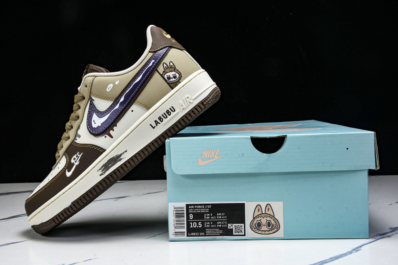  NK Air Force 1'07 Low 拉布布 空军一号低帮休闲板鞋 LJ8822-101 尺寸 