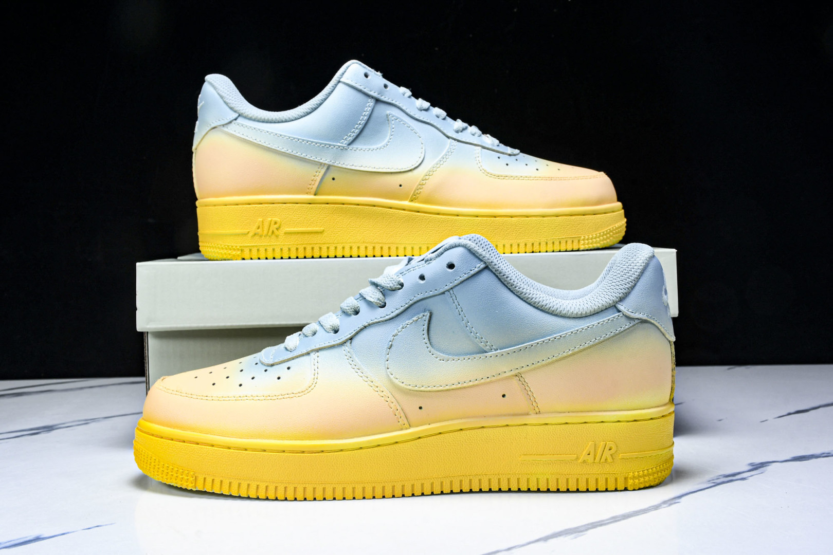  NK Air Force 1'07 Low 蓝黄渐变 空军一号低帮休闲板鞋 GS9875-002 尺寸