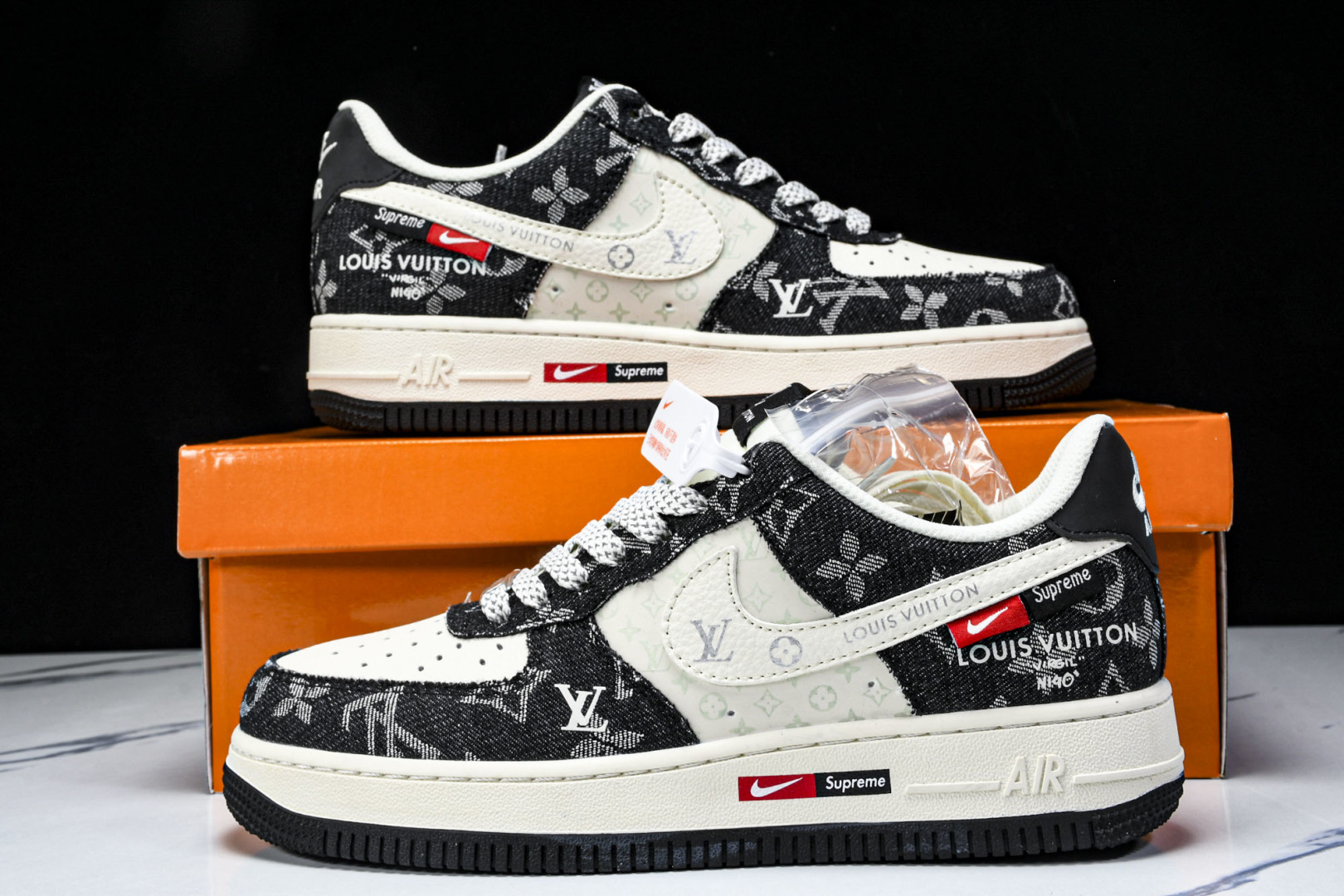  NK Air Force 1'07 Low 斯图西联名 做旧牛仔 空军一号低帮休闲板鞋 XS1958-