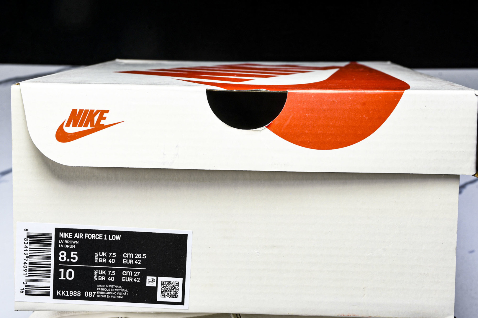  NK Air Force 1'07 Low LV联名 巧克力勾 空军一号低帮休闲板鞋 KK1988-0