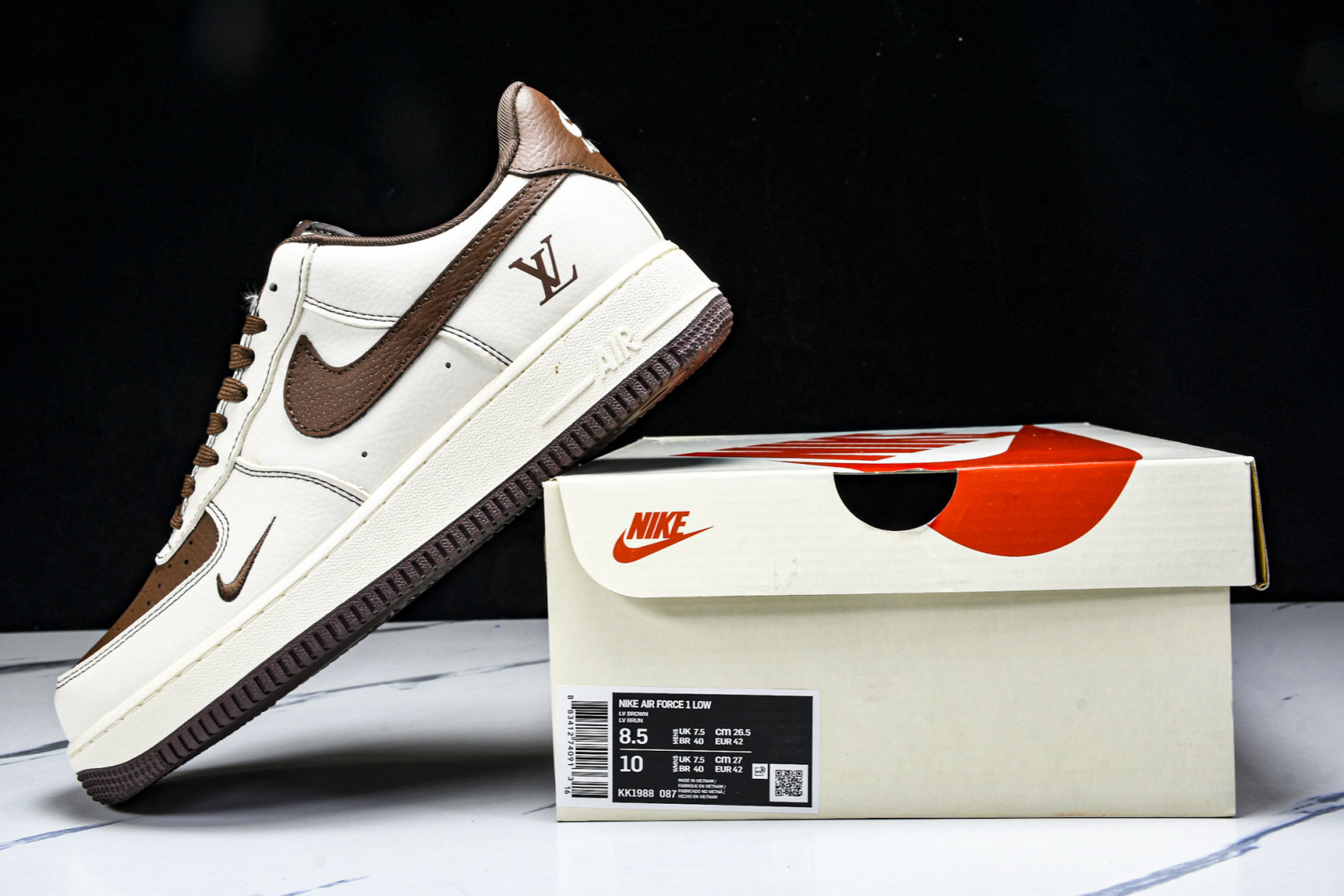  NK Air Force 1'07 Low LV联名 巧克力勾 空军一号低帮休闲板鞋 KK1988-0
