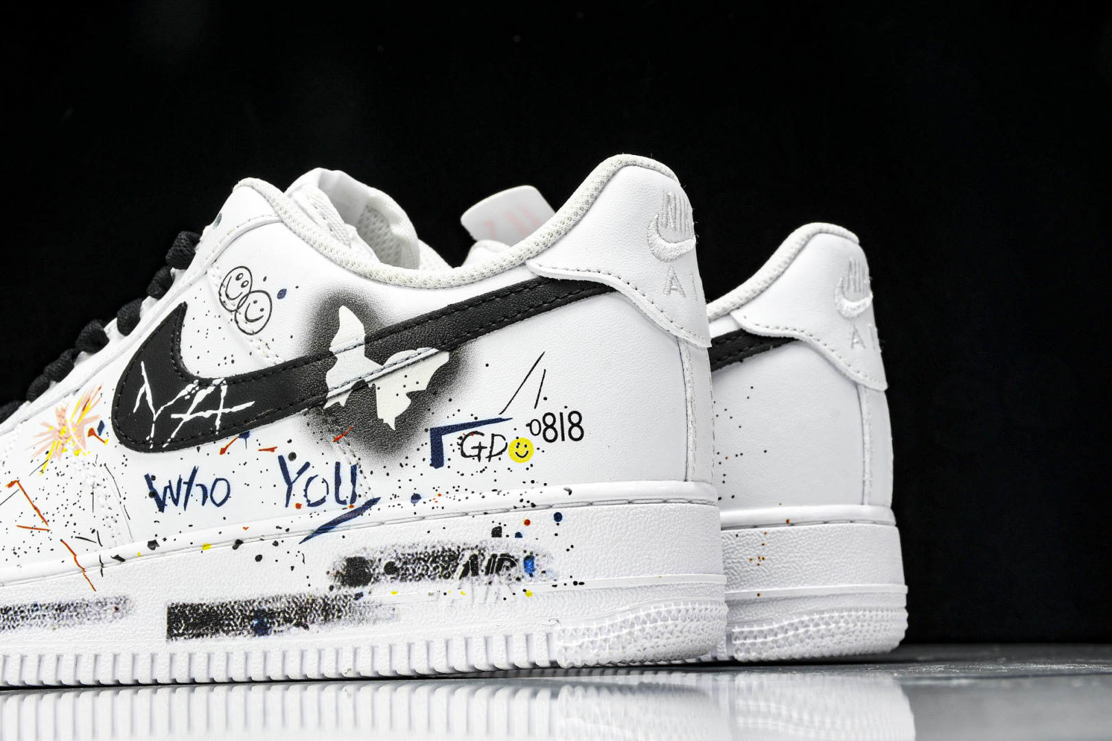  NK Air Force 1'07 Low 蝴蝶涂鸦 空军一号低帮休闲板鞋 ZH0316-088 尺寸