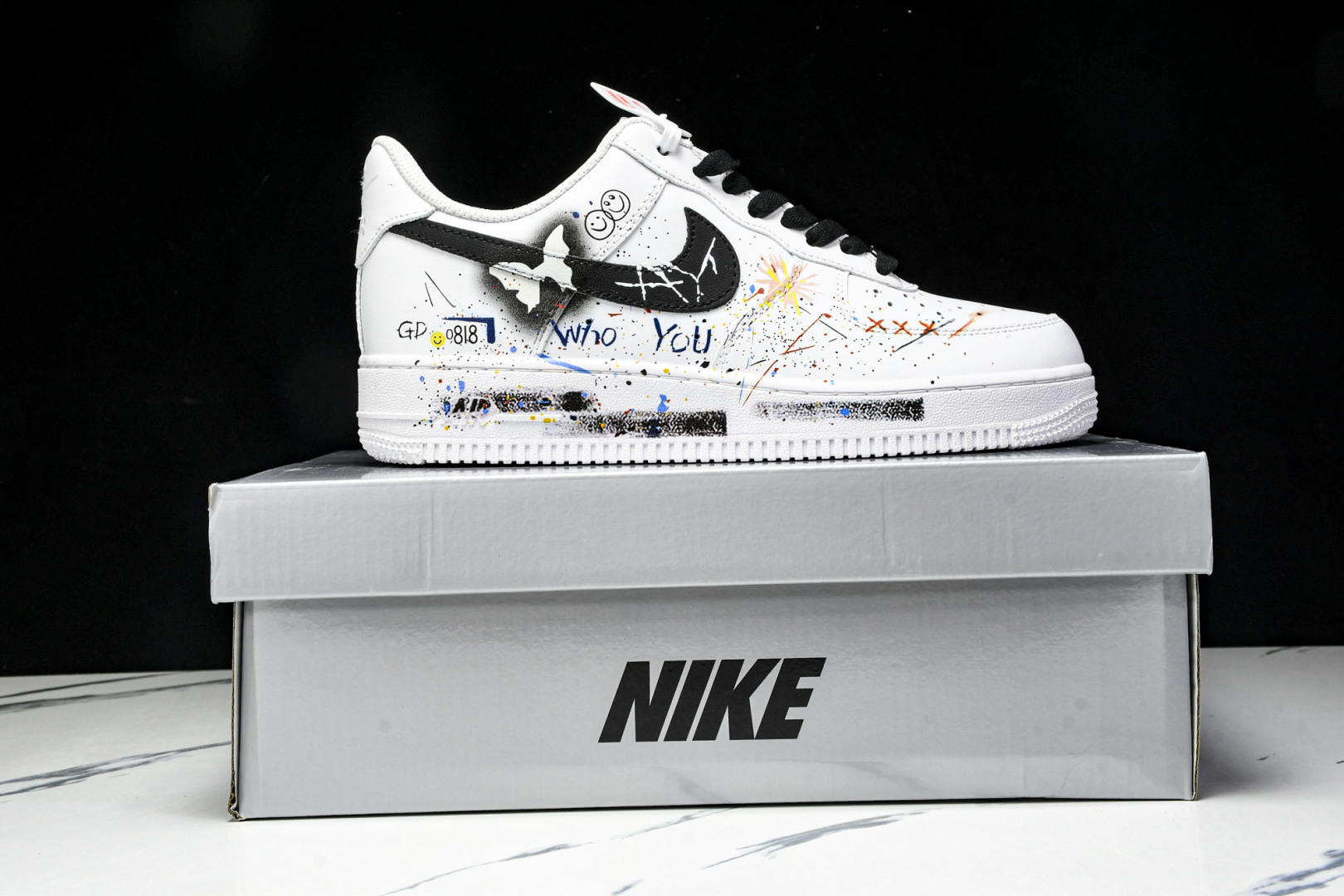  NK Air Force 1'07 Low 蝴蝶涂鸦 空军一号低帮休闲板鞋 ZH0316-088 尺寸