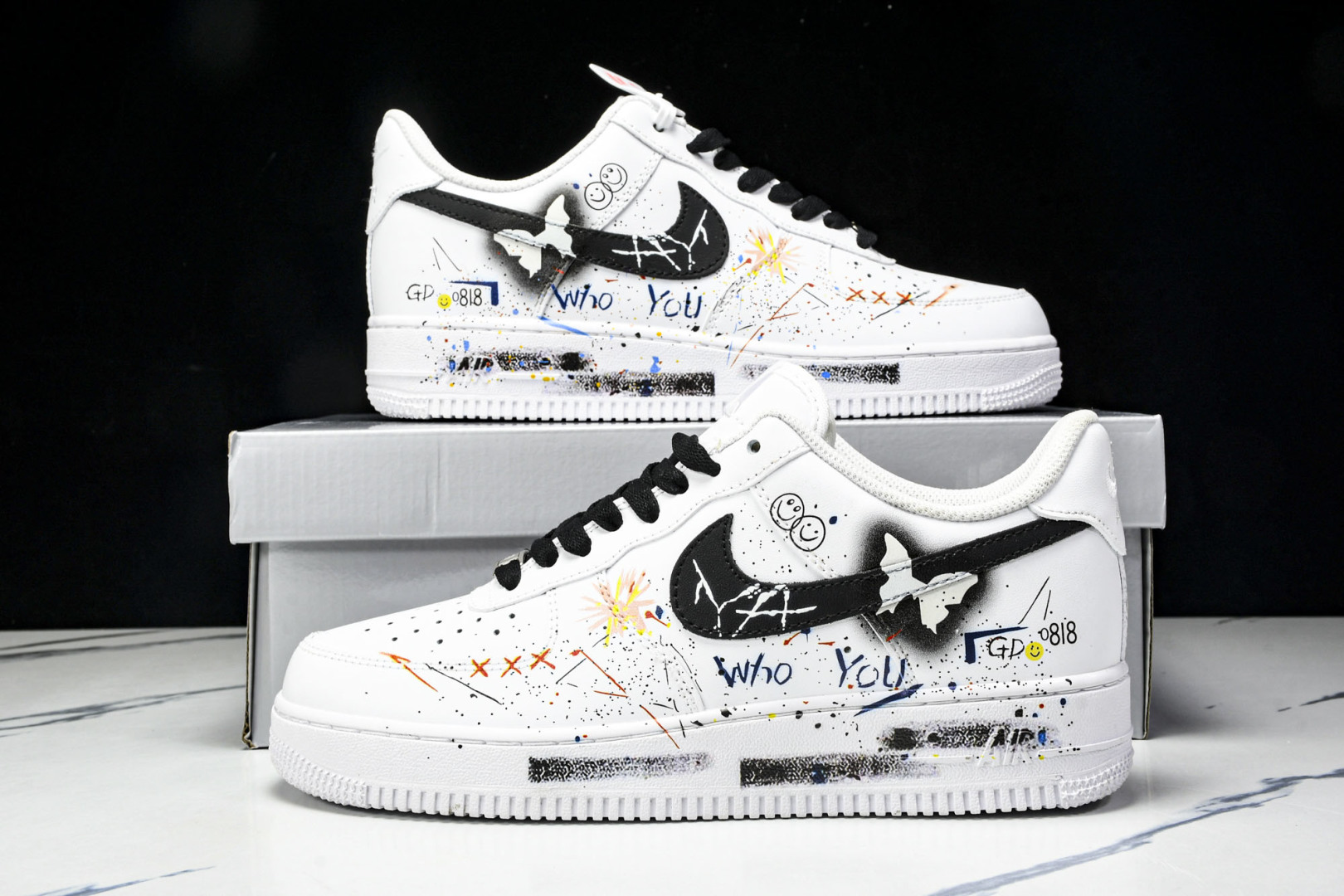  NK Air Force 1'07 Low 蝴蝶涂鸦 空军一号低帮休闲板鞋 ZH0316-088 尺寸