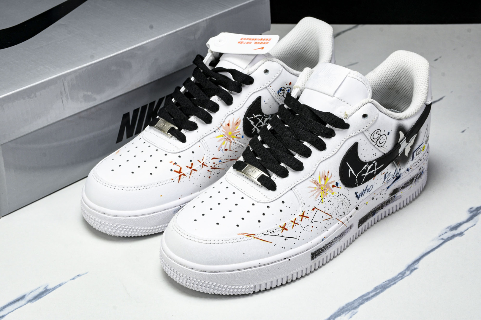  NK Air Force 1'07 Low 蝴蝶涂鸦 空军一号低帮休闲板鞋 ZH0316-088 尺寸