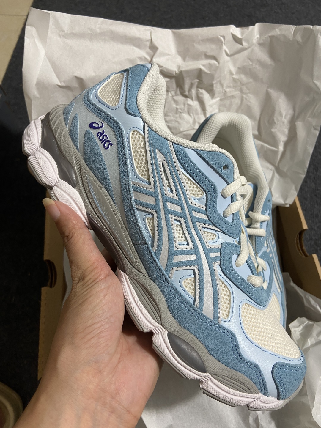  C版纯原 Asics Gel-NYC 亚瑟士运动休闲透气专业跑鞋 1203A383-107
#鞋面采