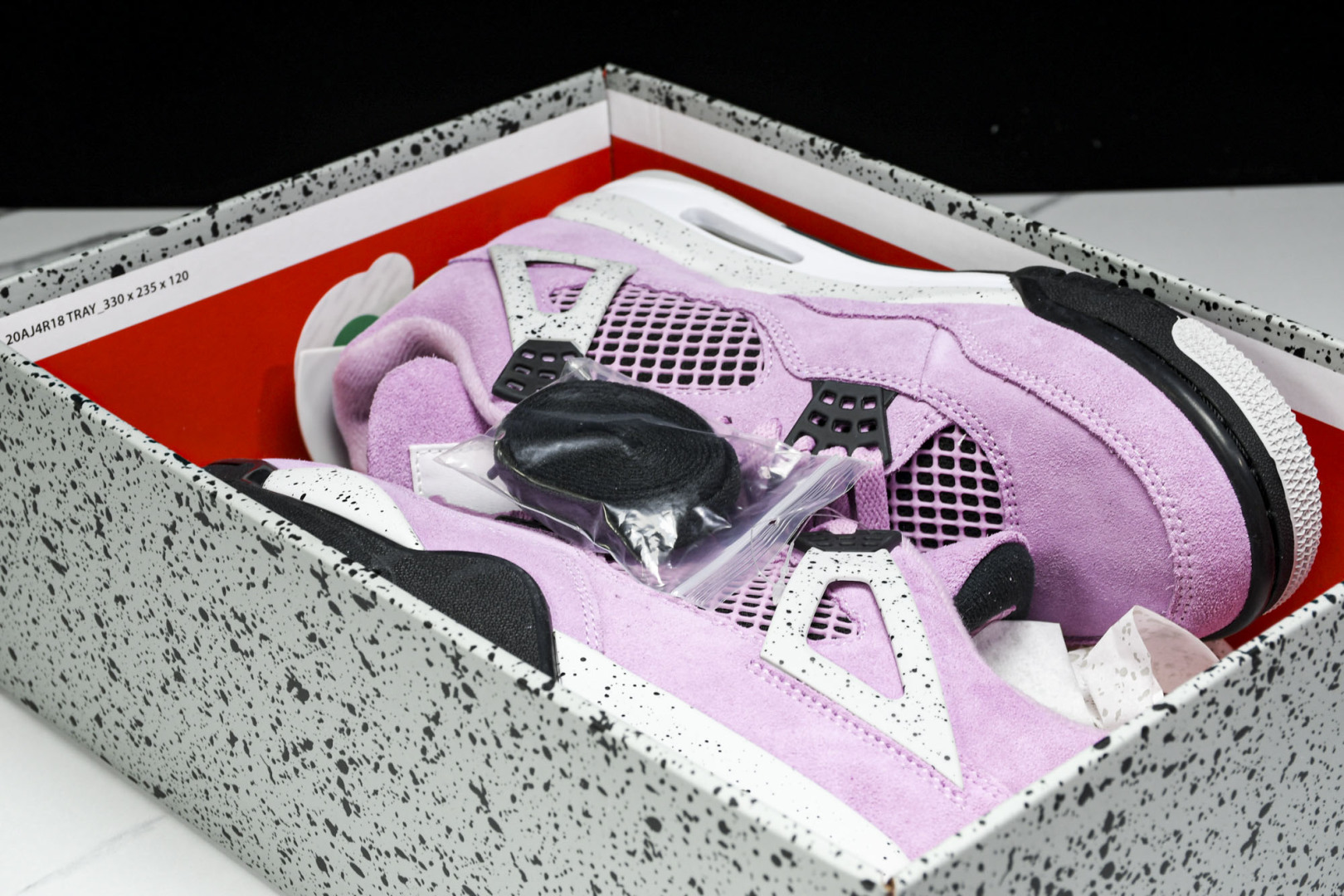  WMNS AIR JORDAN 4 RETRO “Orchid” 猛男粉色 AQ9129-501 尺寸
