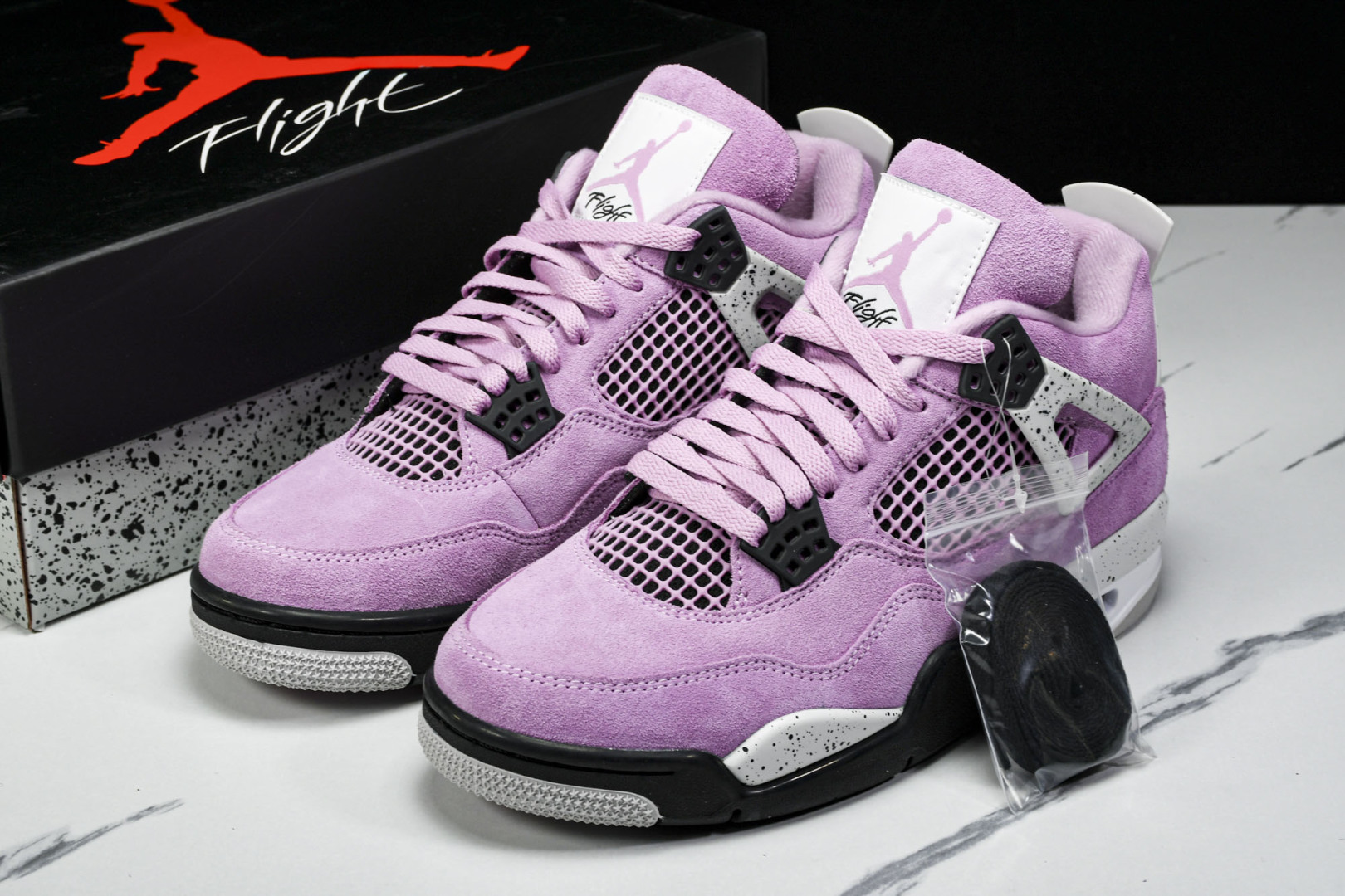 WMNS AIR JORDAN 4 RETRO “Orchid” 猛男粉色 AQ9129-501 尺寸