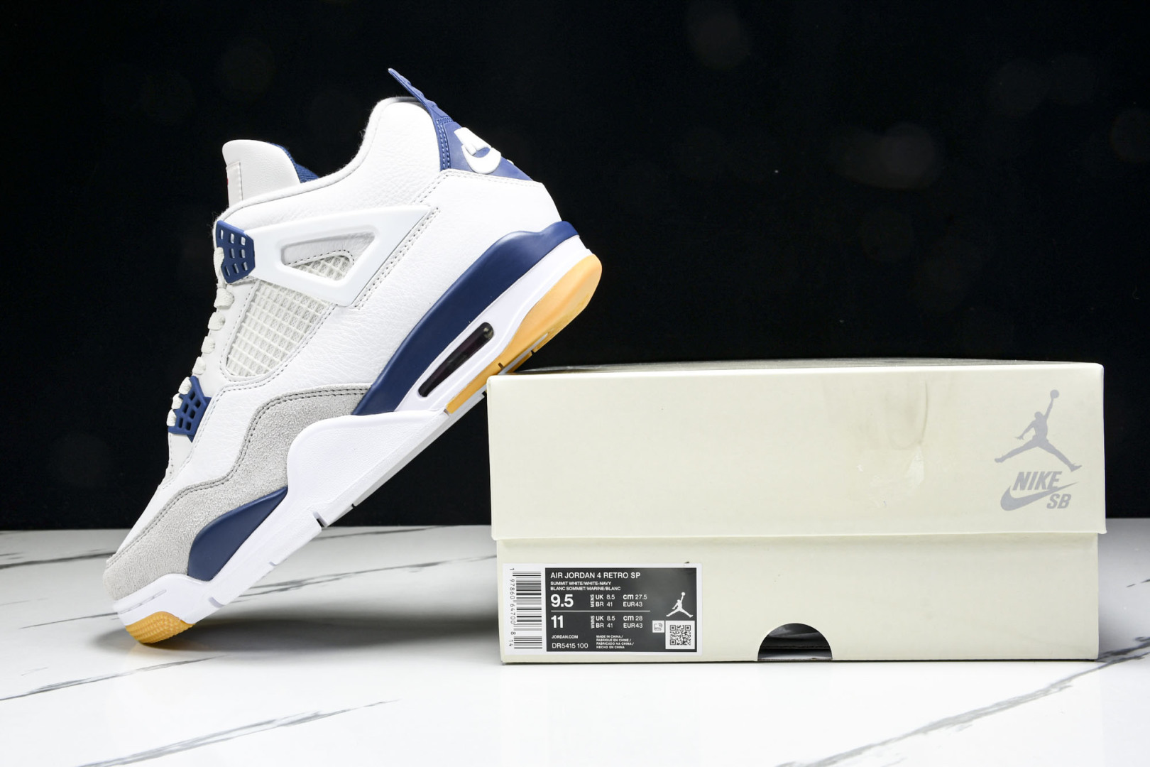 AJ4 尺码36-47.5

纯原版出品-Air Jordan 4 Retro SB Navy 海军蓝 