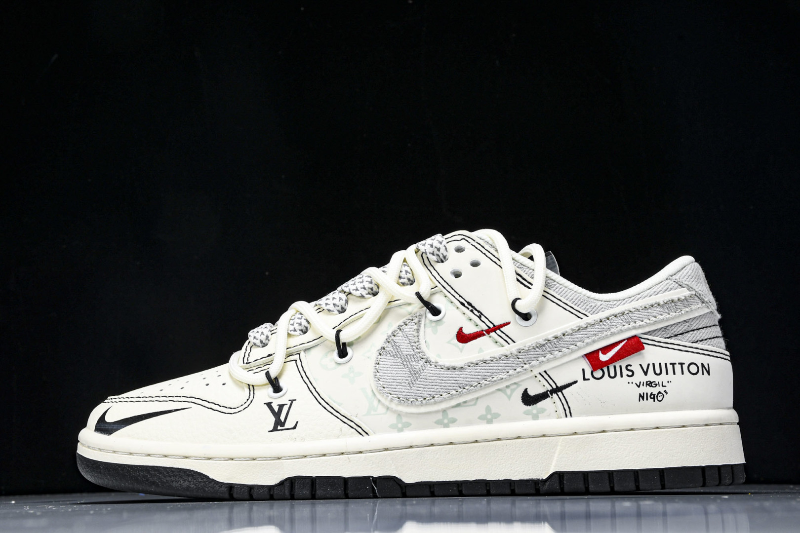 Dunk 尺码36-45

纯原版出品-SB Dunk Low LV联名 灰布勾抽绳 周年高端定制 低帮