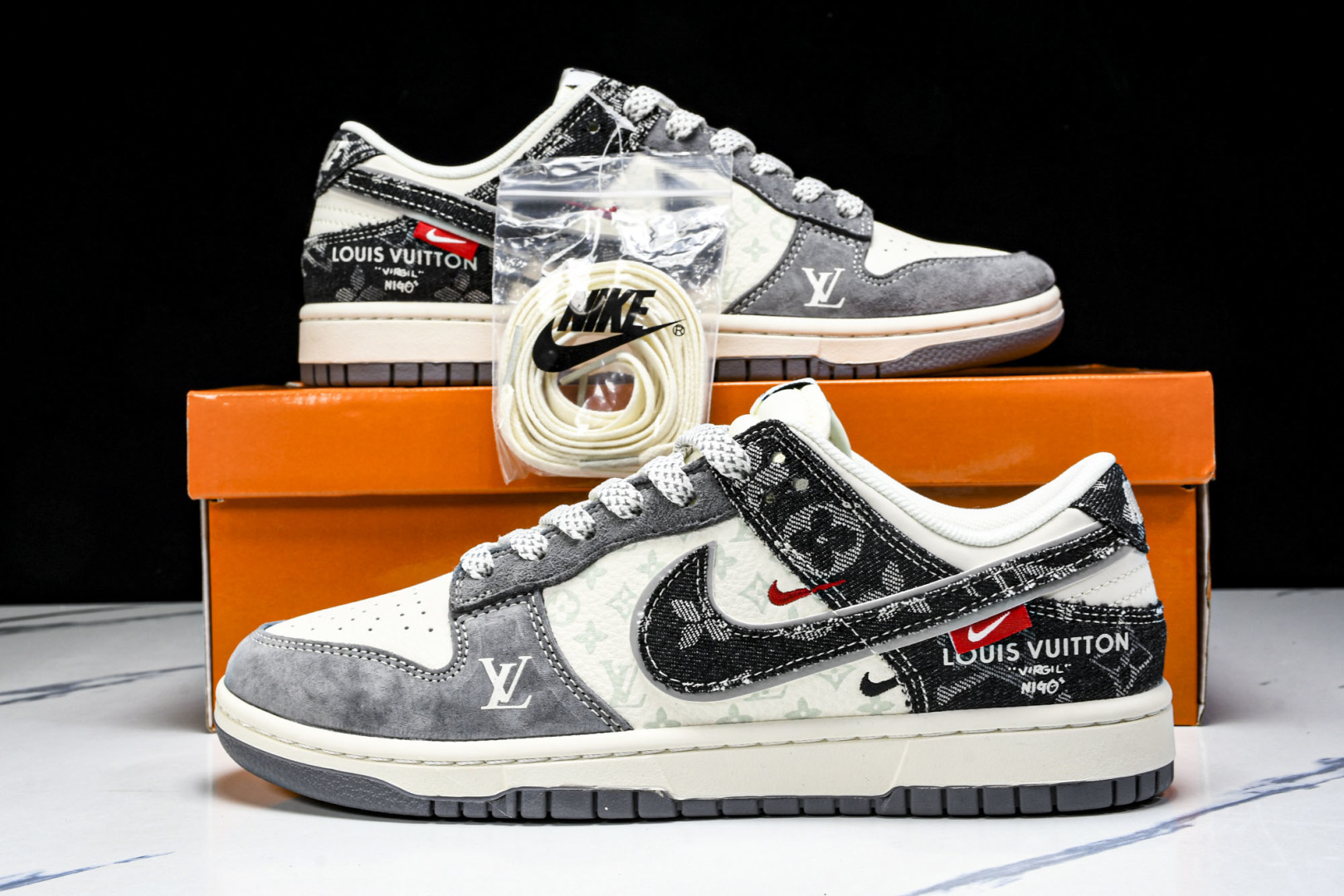 DUNK 尺码36-45

纯原版出品-SB Dunk Low LV联名 猪八黑牛仔 周年高端定制 低帮