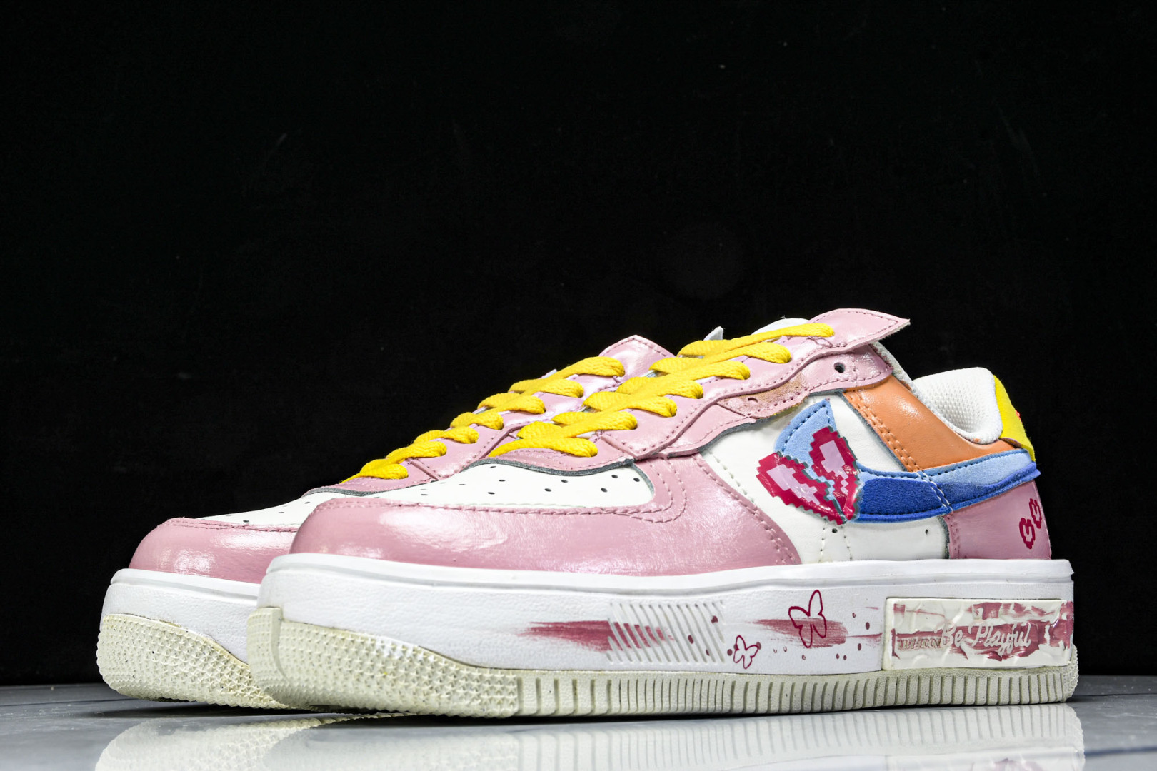  NK Air Force 1 Fontanka Pixel Sweetheart 手绘涂鸦 像素甜心 