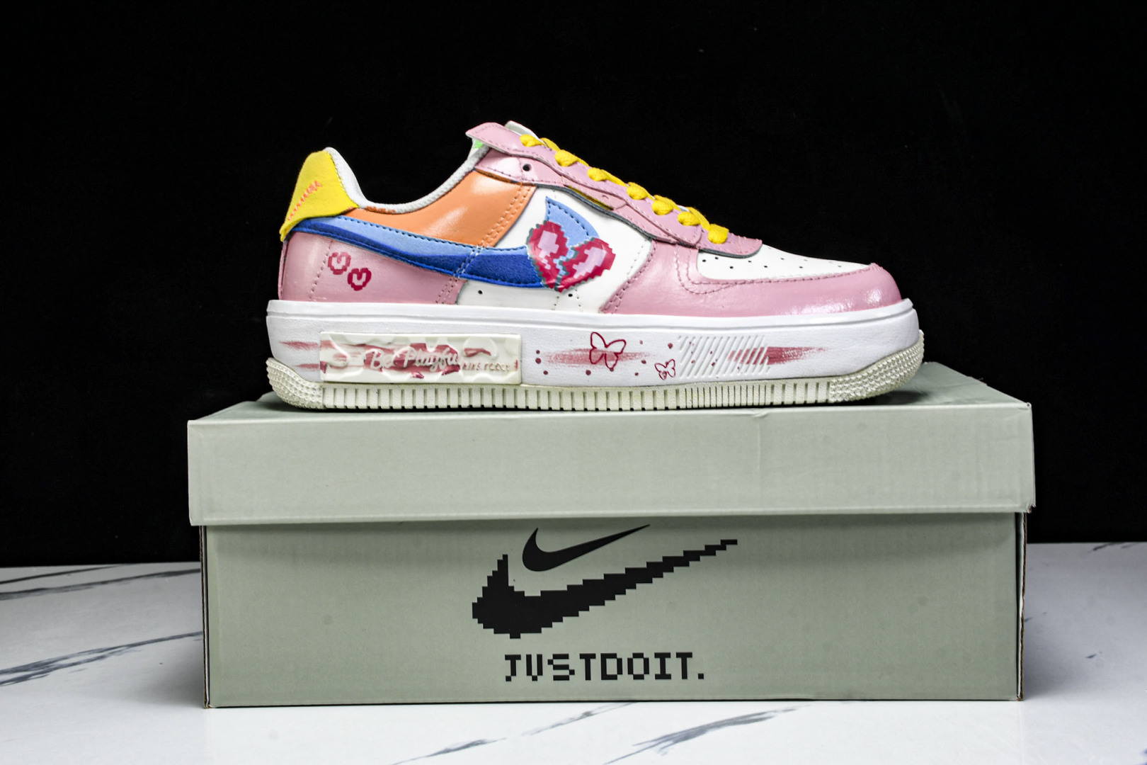  NK Air Force 1 Fontanka Pixel Sweetheart 手绘涂鸦 像素甜心 