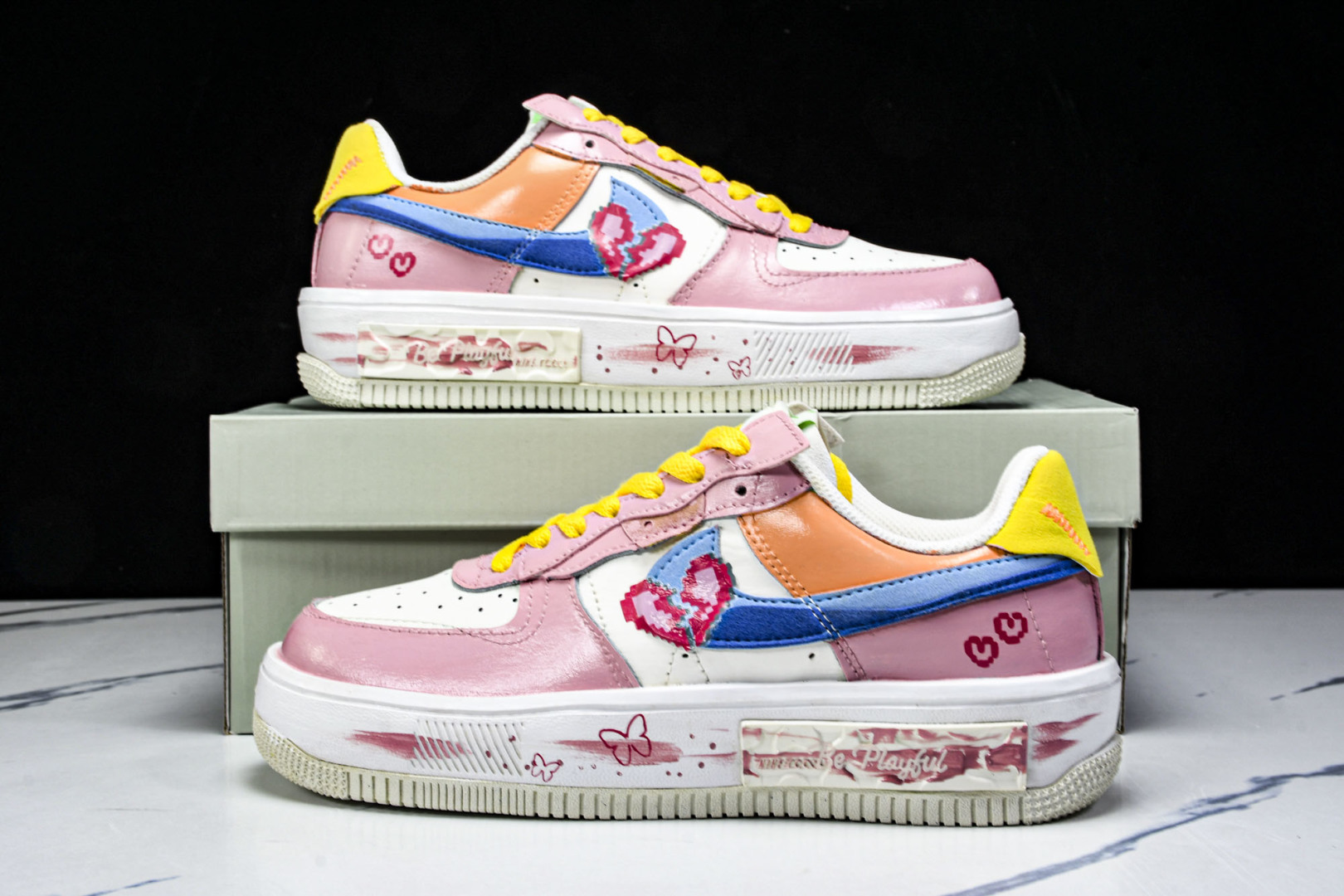  NK Air Force 1 Fontanka Pixel Sweetheart 手绘涂鸦 像素甜心 