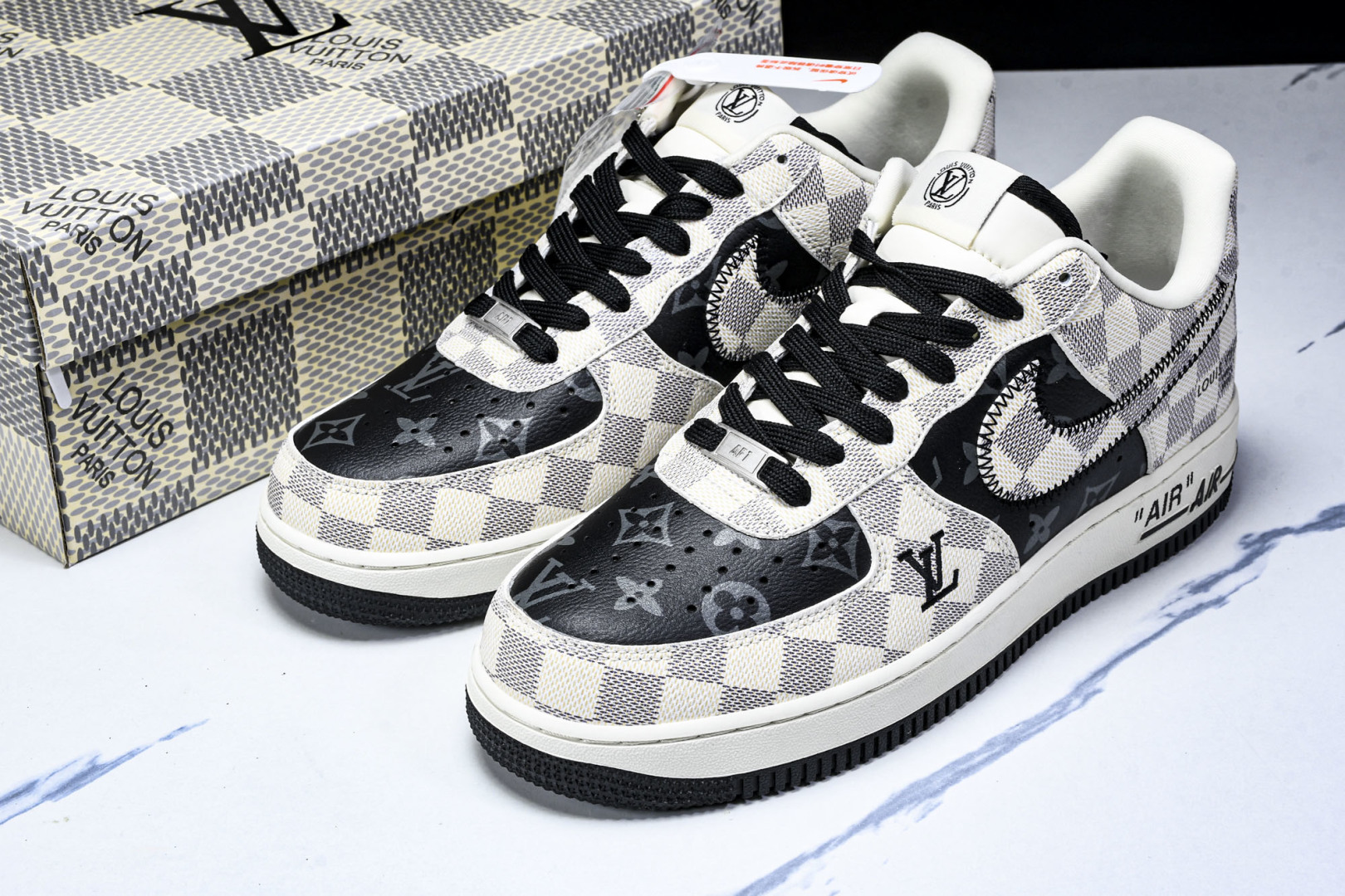  NK Air Force 1'07 Low LV联名 格纹雾灰 空军一号低帮休闲板鞋 SC0601-5
