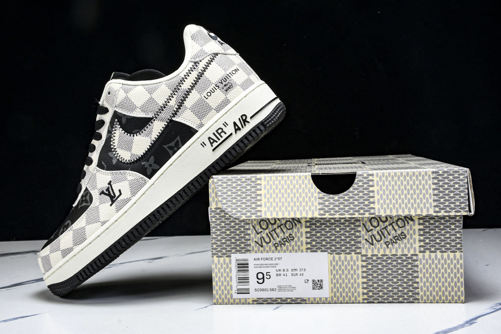  NK Air Force 1'07 Low LV联名 格纹雾灰 空军一号低帮休闲板鞋 SC0601-5