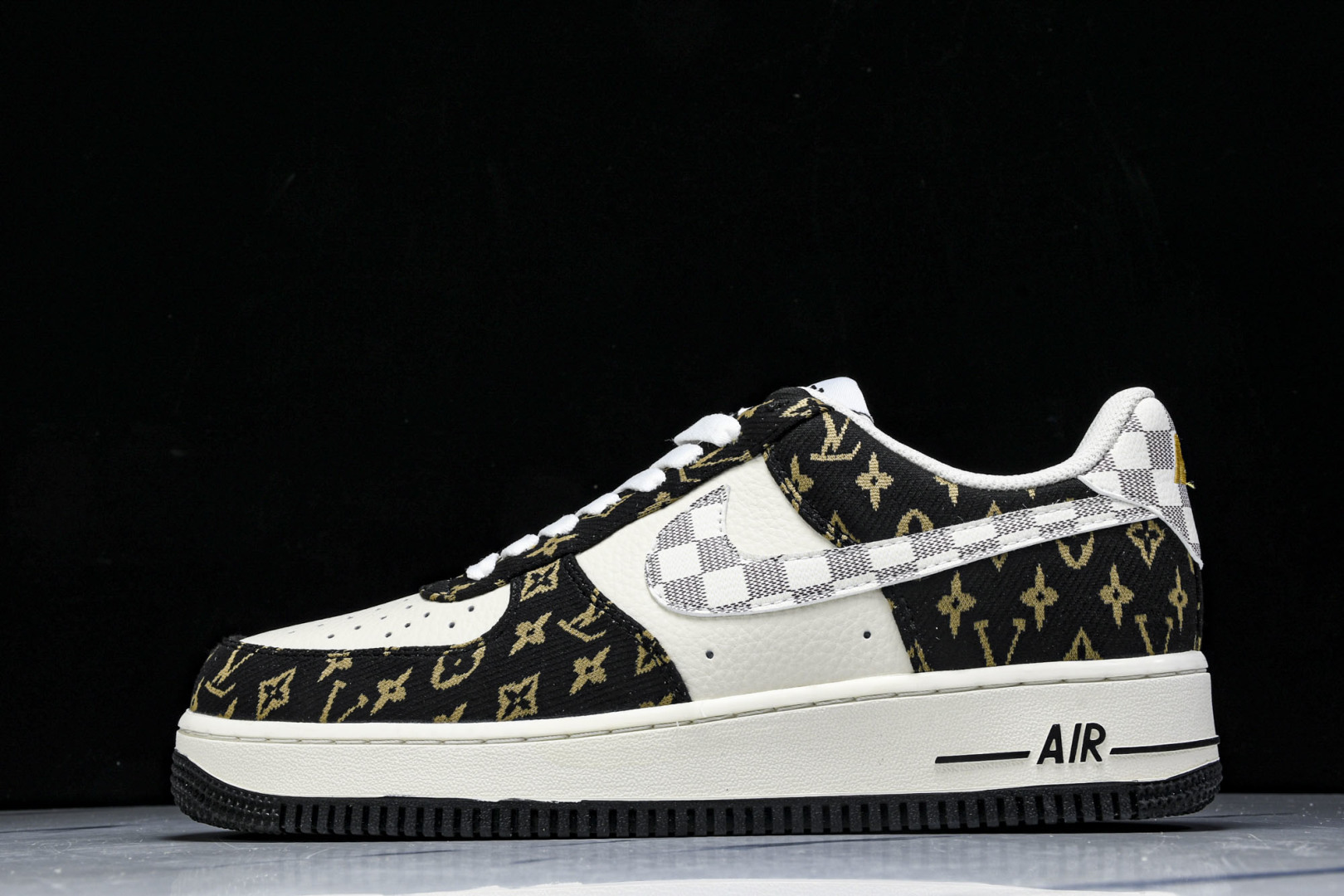  NK Air Force 1'07 Low LV联名 黑金织布 空军一号低帮休闲板鞋 BZ6880-1