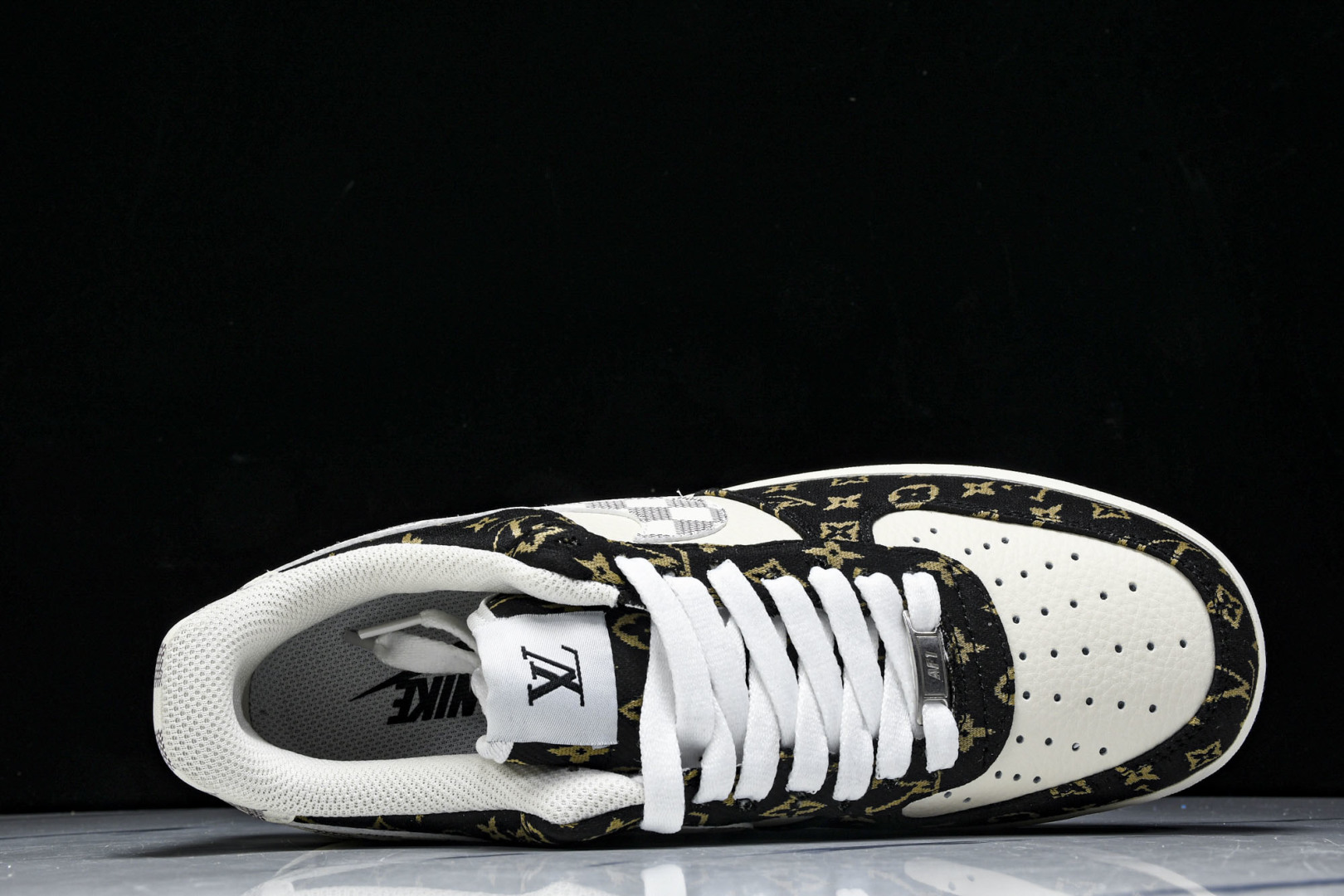  NK Air Force 1'07 Low LV联名 黑金织布 空军一号低帮休闲板鞋 BZ6880-1