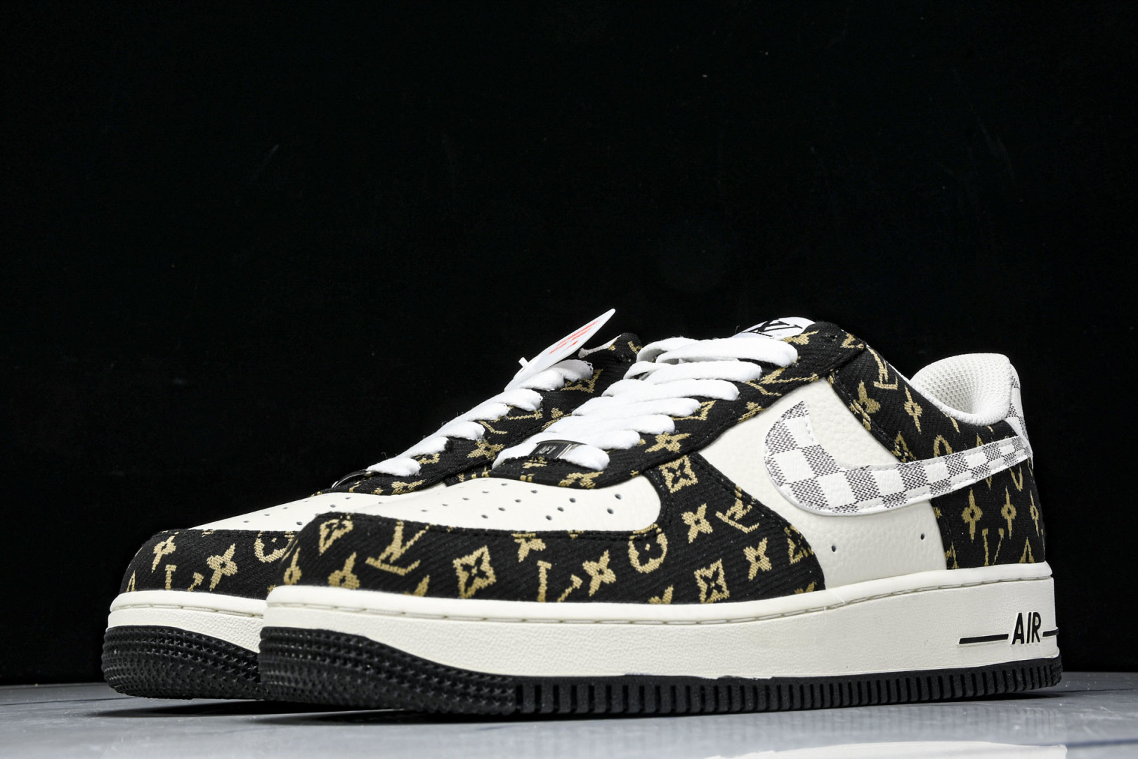  NK Air Force 1'07 Low LV联名 黑金织布 空军一号低帮休闲板鞋 BZ6880-1