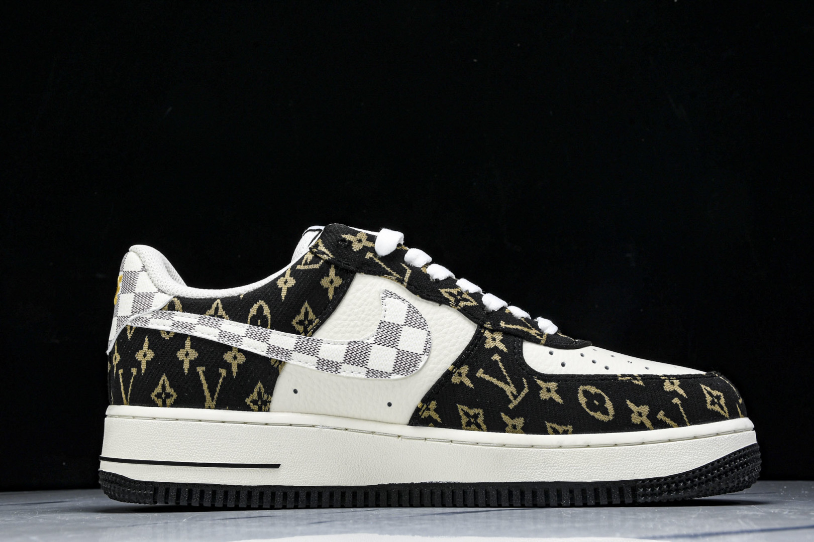 NK Air Force 1'07 Low LV联名 黑金织布 空军一号低帮休闲板鞋 BZ6880-1