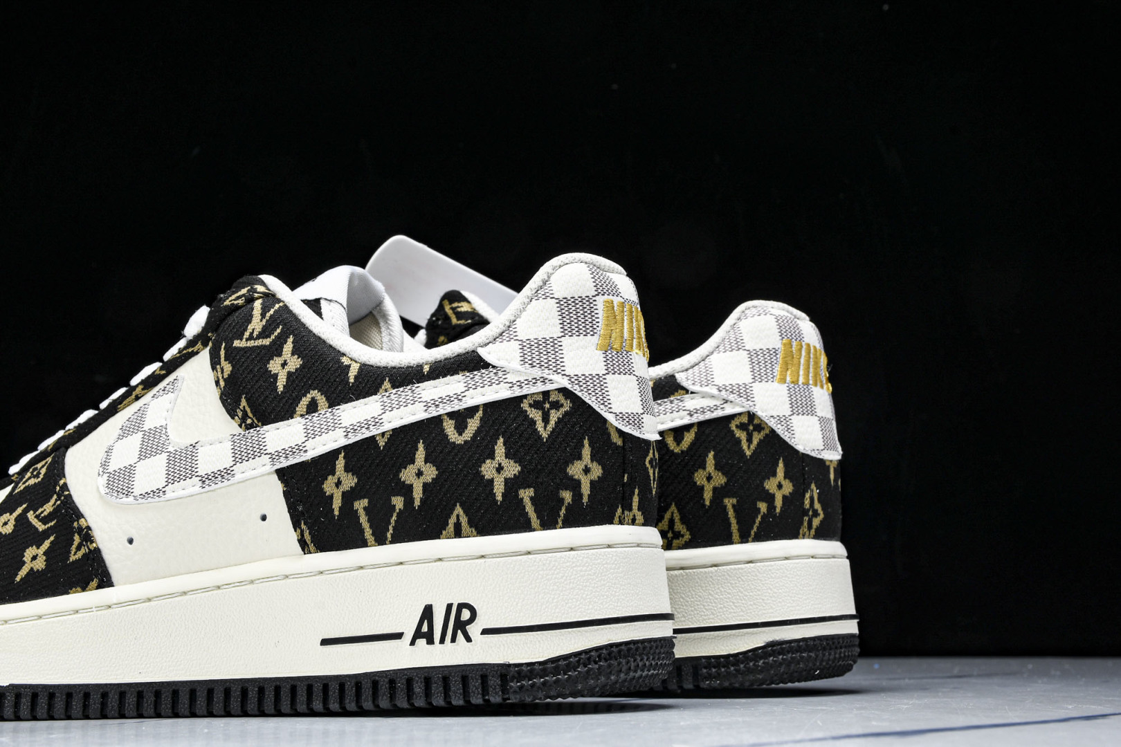  NK Air Force 1'07 Low LV联名 黑金织布 空军一号低帮休闲板鞋 BZ6880-1