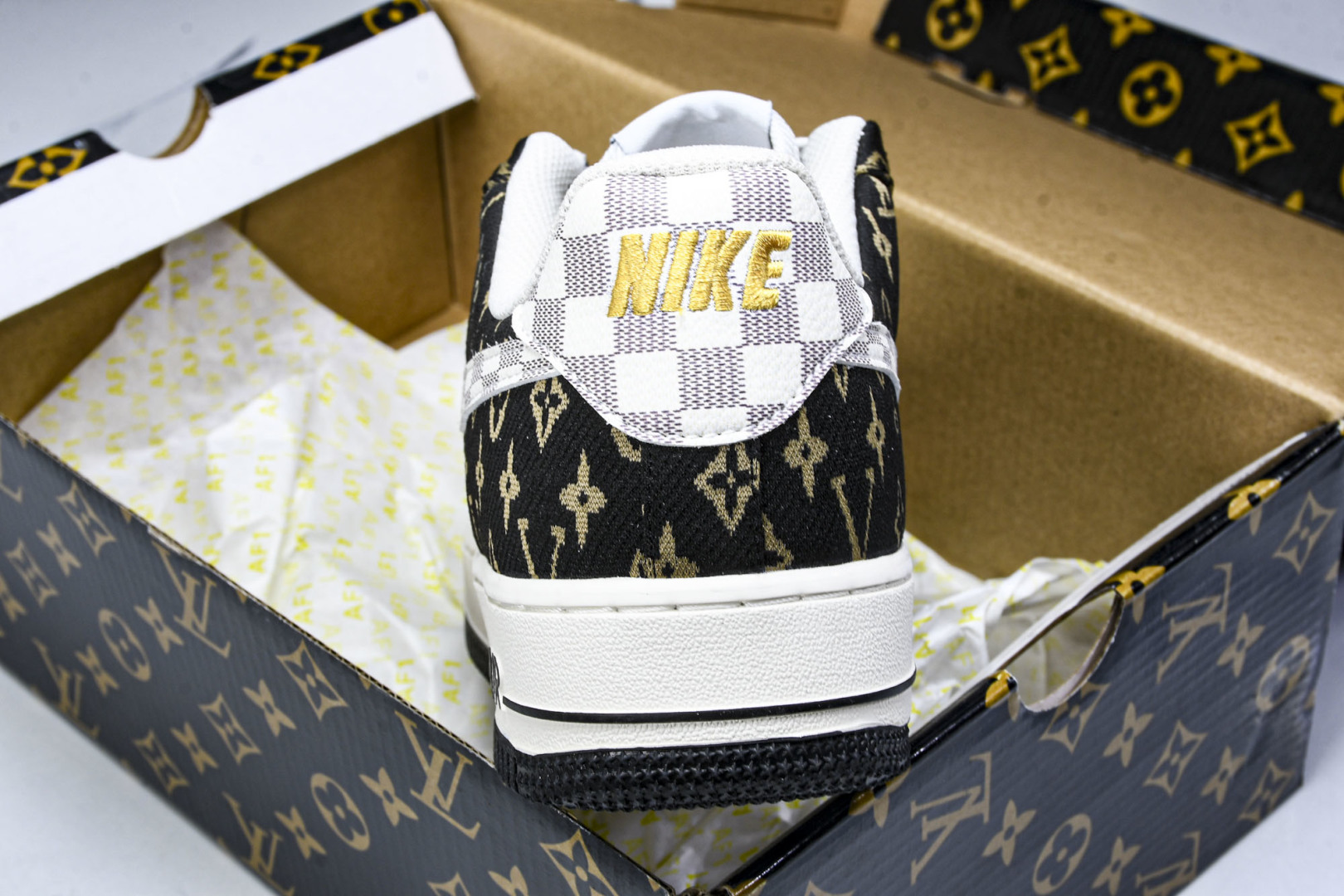  NK Air Force 1'07 Low LV联名 黑金织布 空军一号低帮休闲板鞋 BZ6880-1