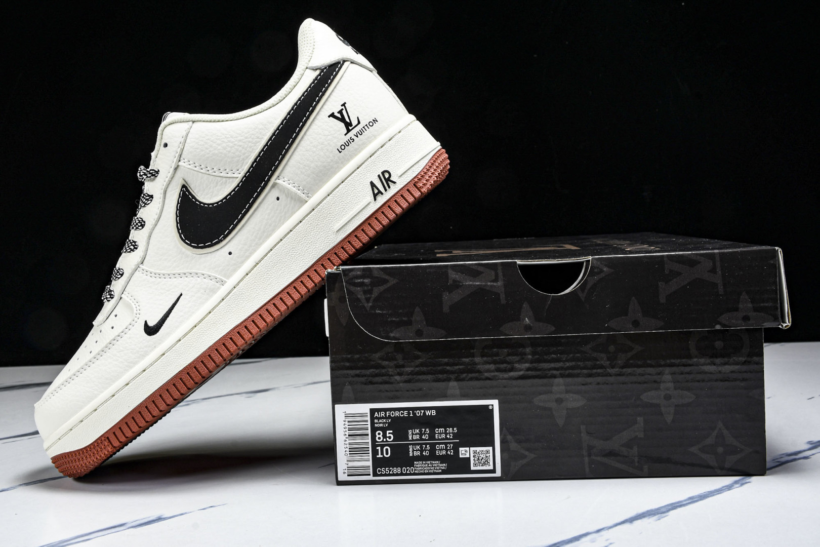  NK Air Force 1'07 Low LV联名 米黑勾生胶 空军一号低帮休闲板鞋 CS5288-