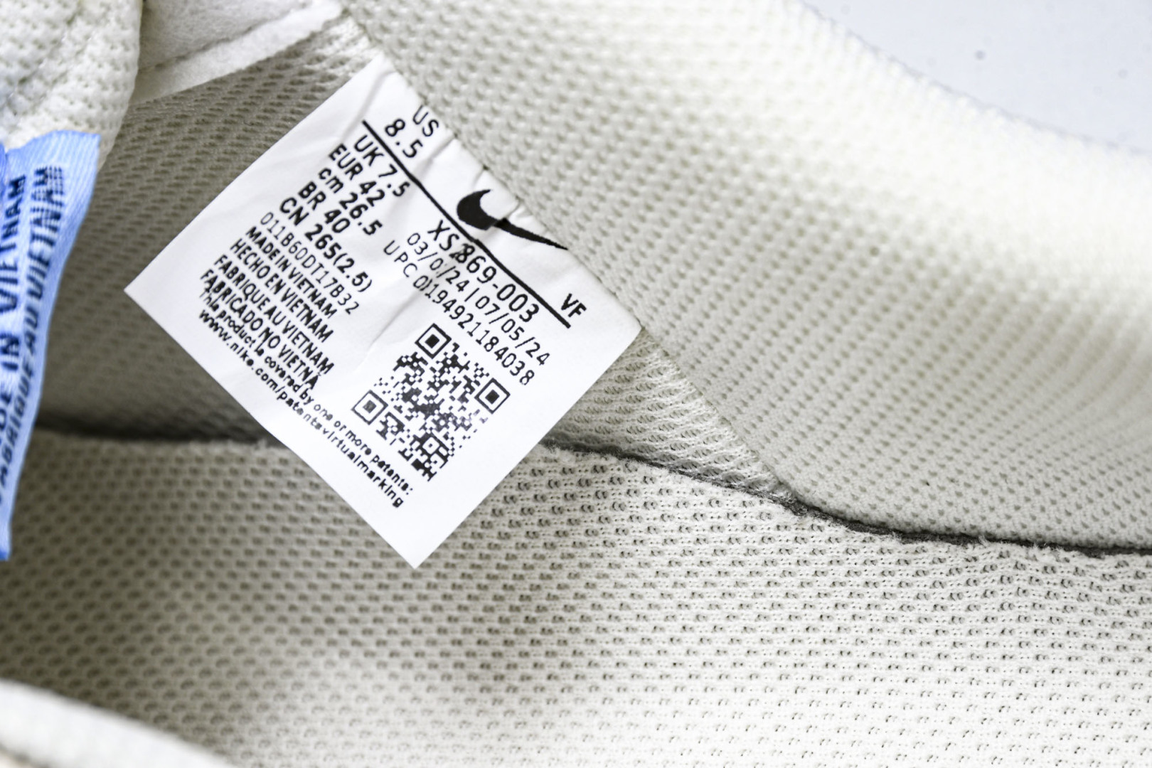  NK Air Force 1'07 Low LV联名 米蓝四勾 空军一号低帮休闲板鞋 XS2869-0