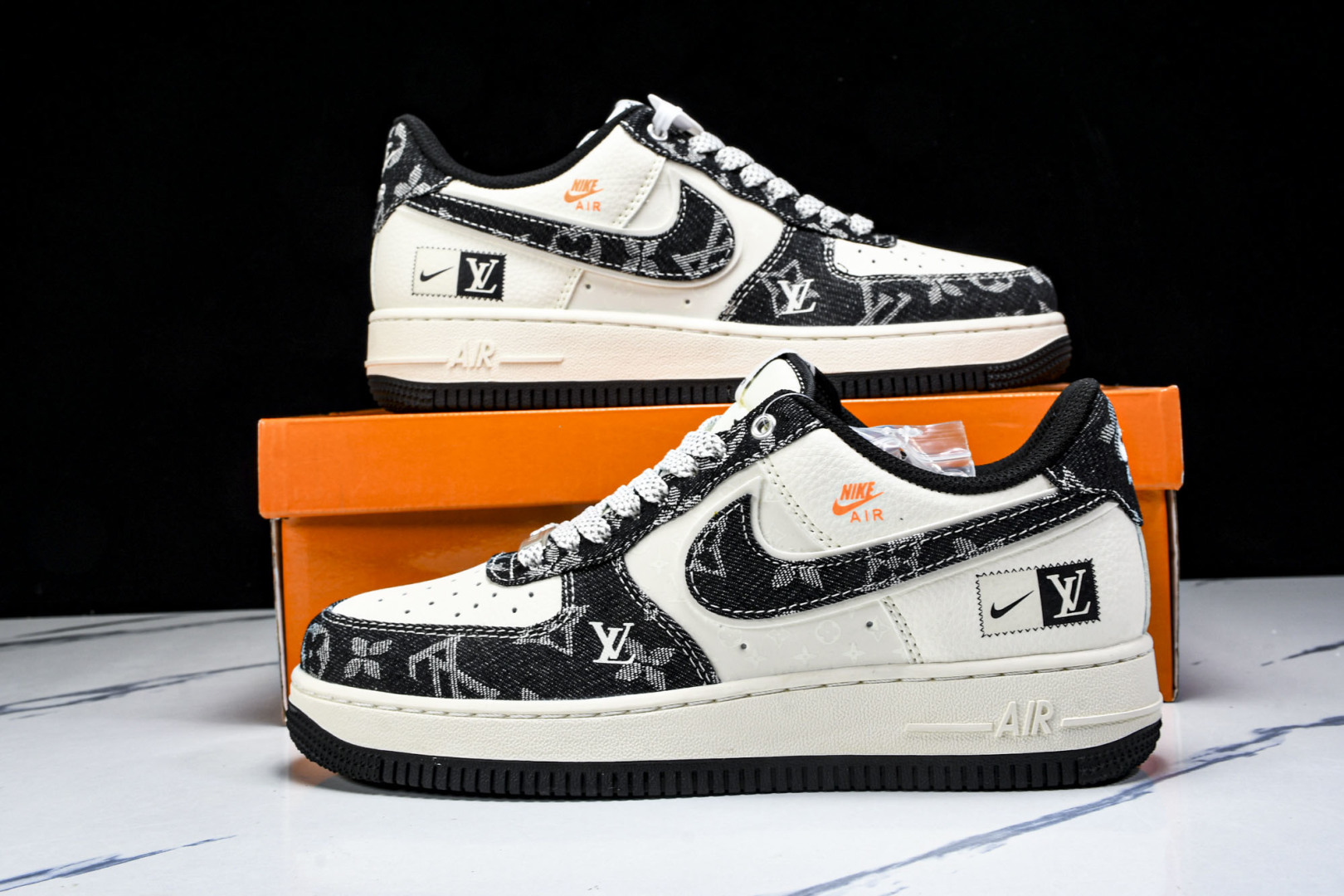  NK Air Force 1'07 Low LV联名 前掌黑牛仔 空军一号低帮休闲板鞋 YX5066-