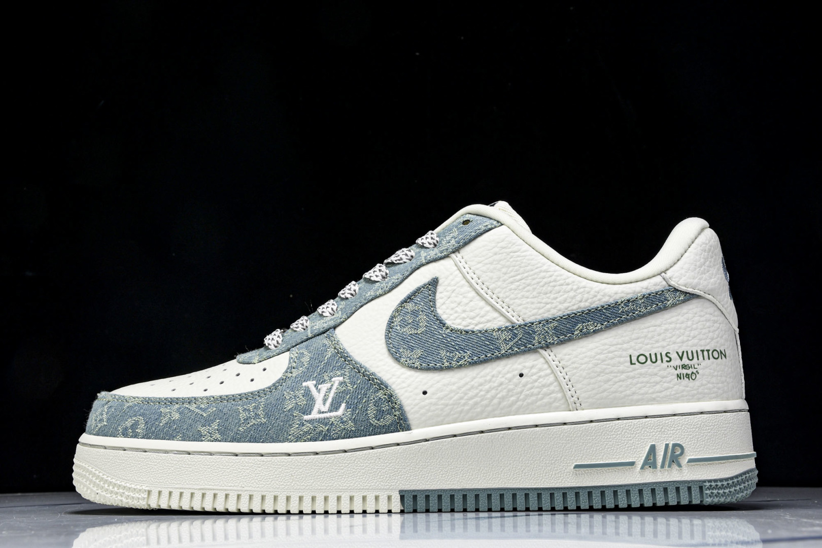  NK Air Force 1'07 Low LV联名 青色牛仔 空军一号定制休闲板鞋 SC0601-5