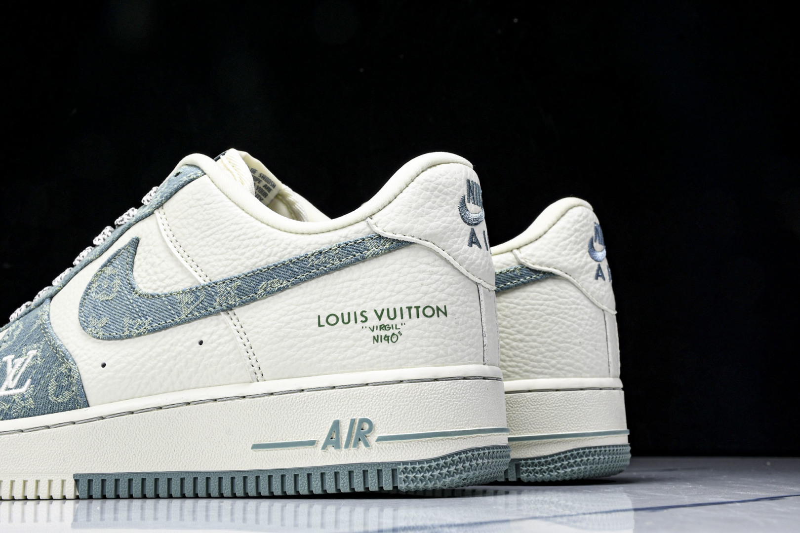  NK Air Force 1'07 Low LV联名 青色牛仔 空军一号定制休闲板鞋 SC0601-5