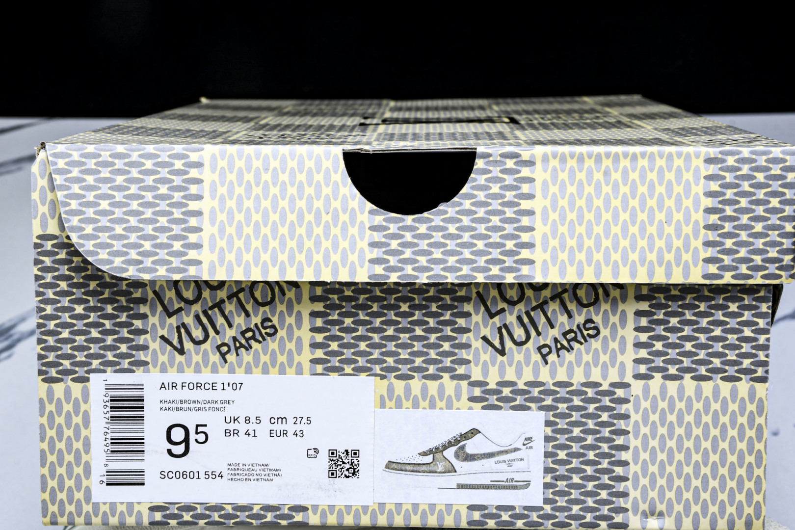  NK Air Force 1'07 Low LV联名 青色牛仔 空军一号定制休闲板鞋 SC0601-5