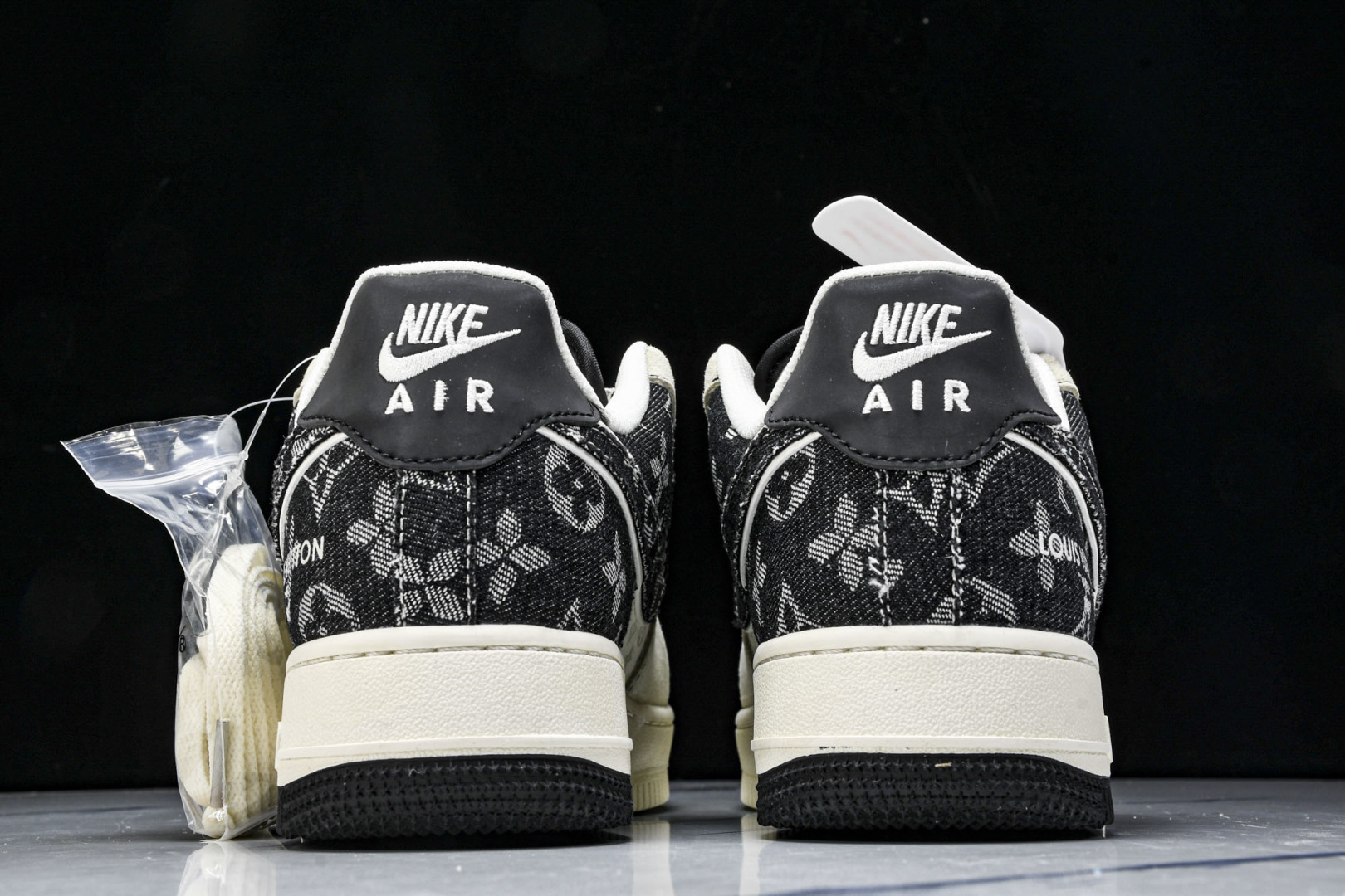  NK Air Force 1'07 Low LV联名 猪八牛仔米黑 空军一号定制休闲板鞋 MZ9588