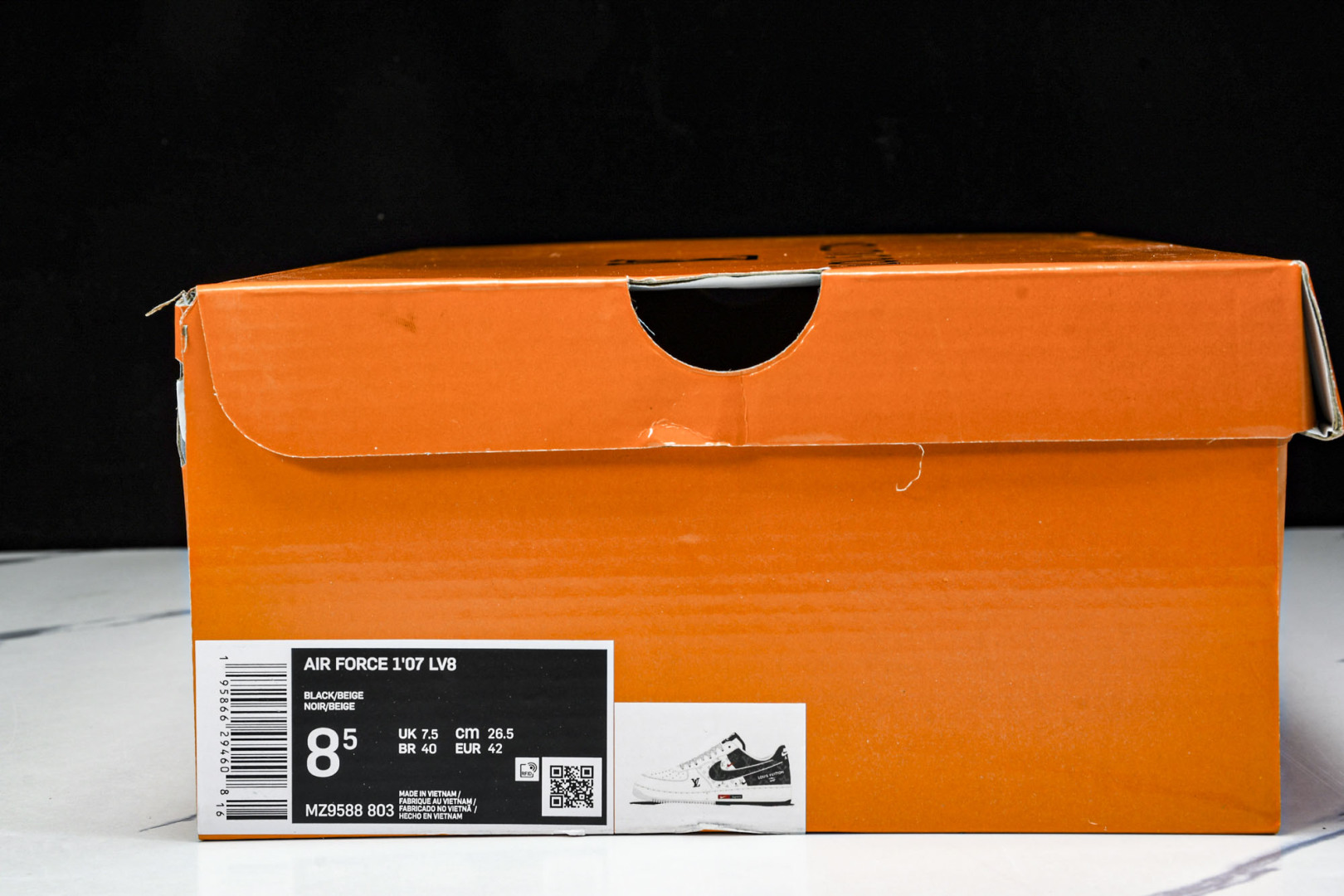  NK Air Force 1'07 Low LV联名 猪八牛仔米黑 空军一号定制休闲板鞋 MZ9588