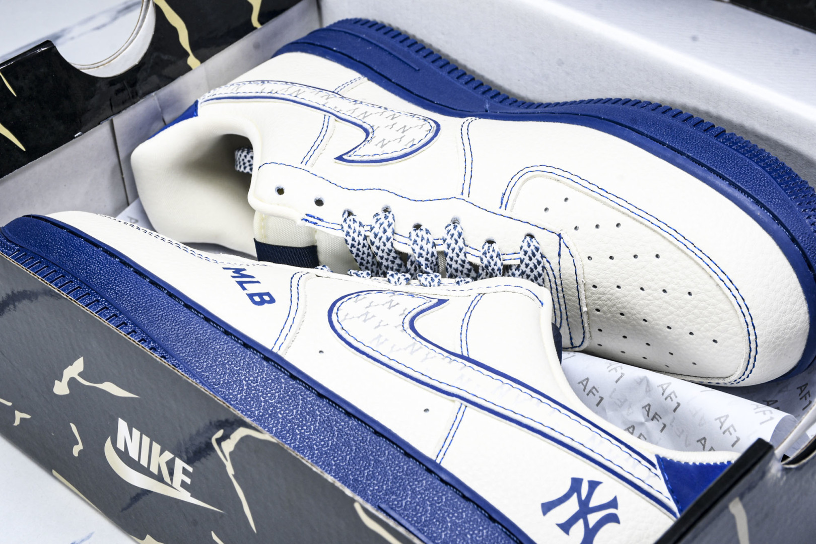  NK Air Force 1'07 Low MLB联名 米蓝线反光 空军一号低帮休闲板鞋 KJ1688