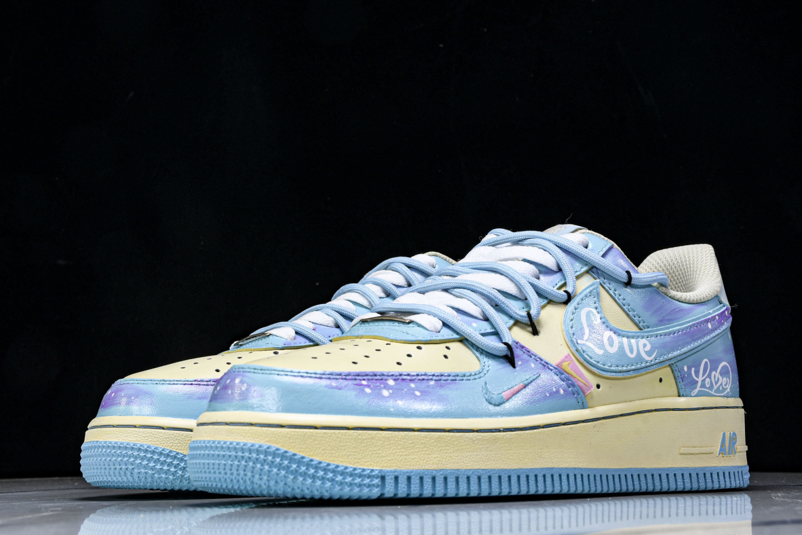  NK Air Force 1'07 Low Sweet Dream of Sea Salt 手绘涂鸦 
