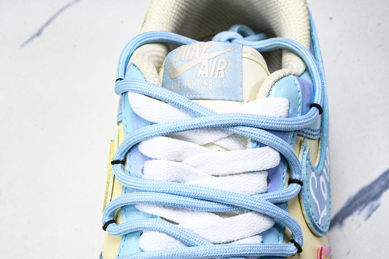  NK Air Force 1'07 Low Sweet Dream of Sea Salt 手绘涂鸦 