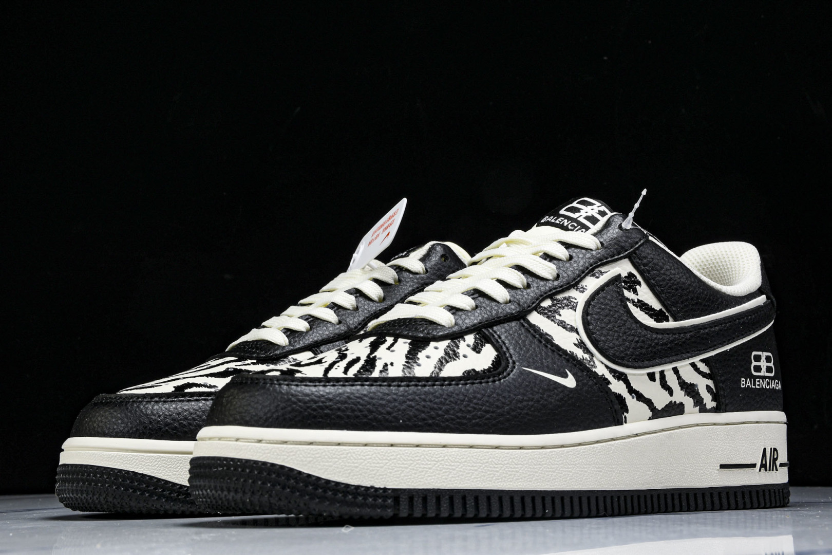  NK Air Force 1'07 Low 巴黎世家联名 雪山米白黑 空军一号低帮休闲板鞋 HJ331