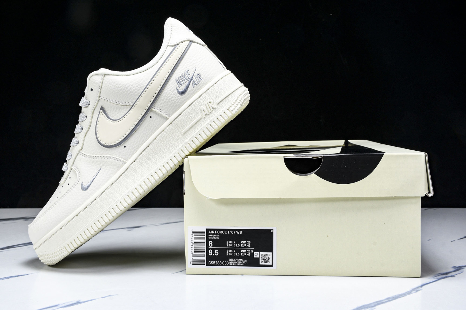  NK Air Force 1'07 Low 耐克联名 米灰边 空军一号低帮休闲板鞋 CS5288-03