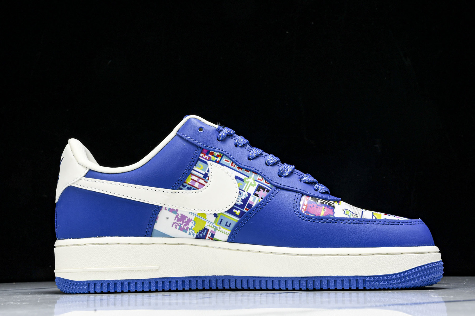  NK Air Force 1'07 Low 耐克联名 双拼蓝白勾 空军一号低帮休闲板鞋 KJ1688-